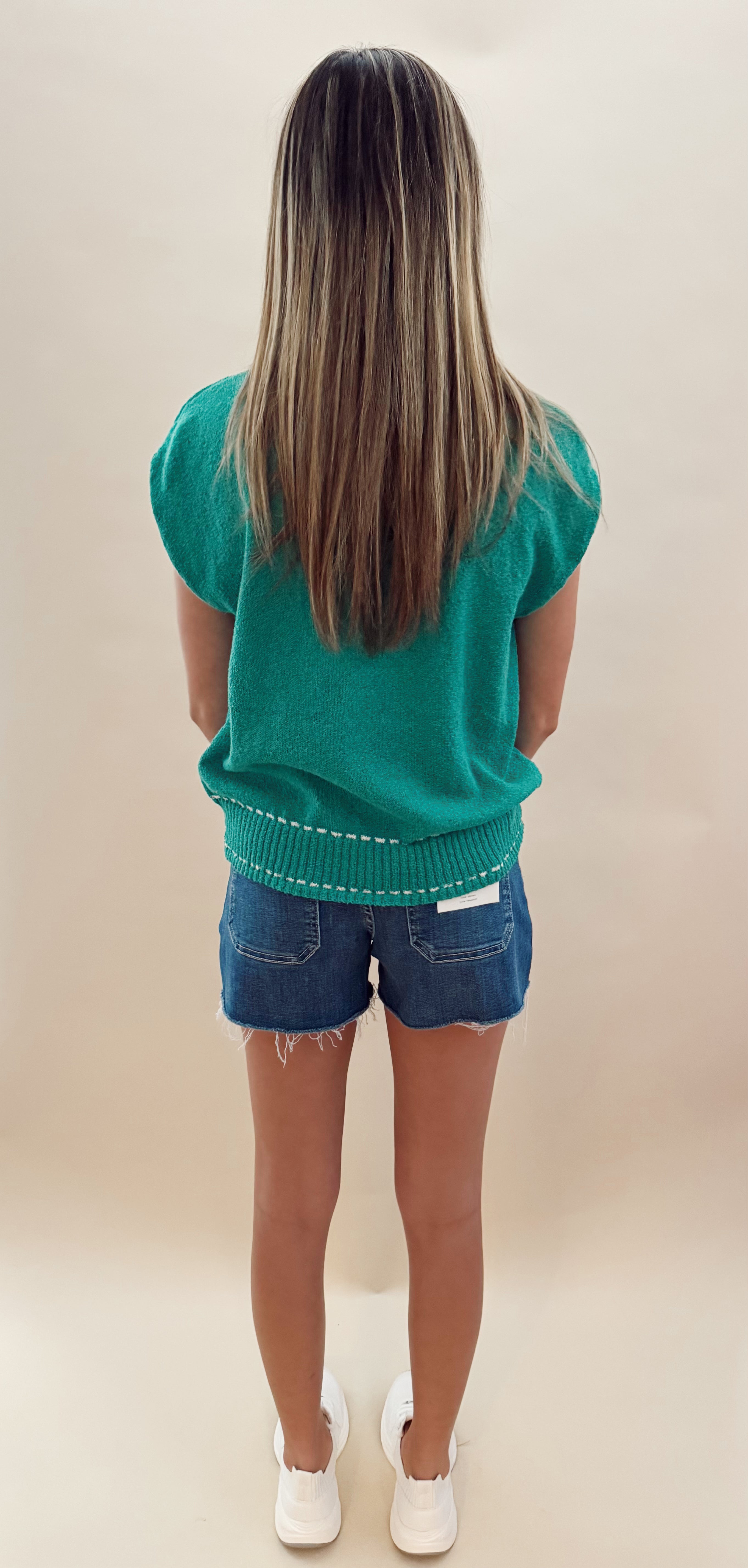 Green Sleeveless Top
