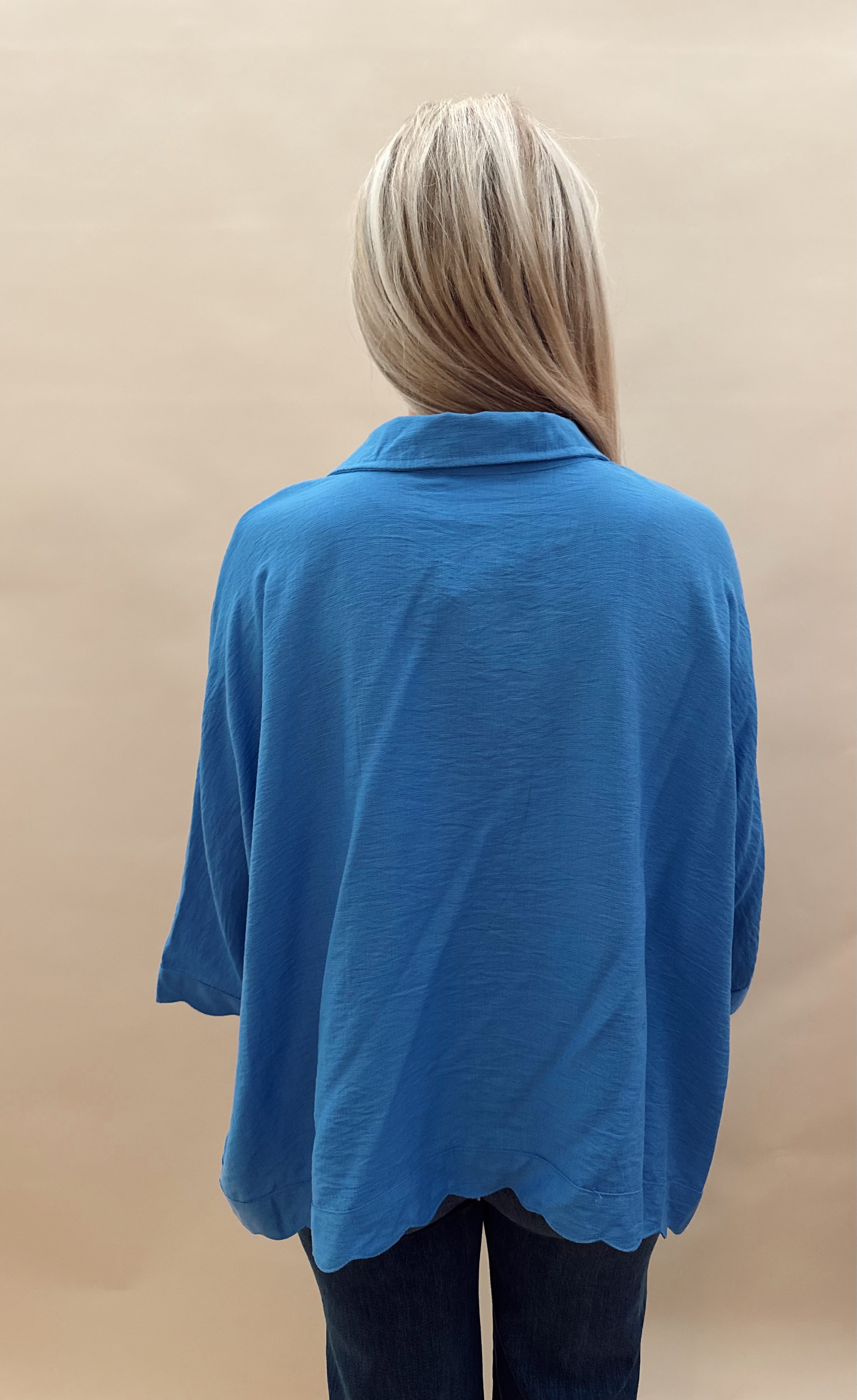 Flowy blue blouse