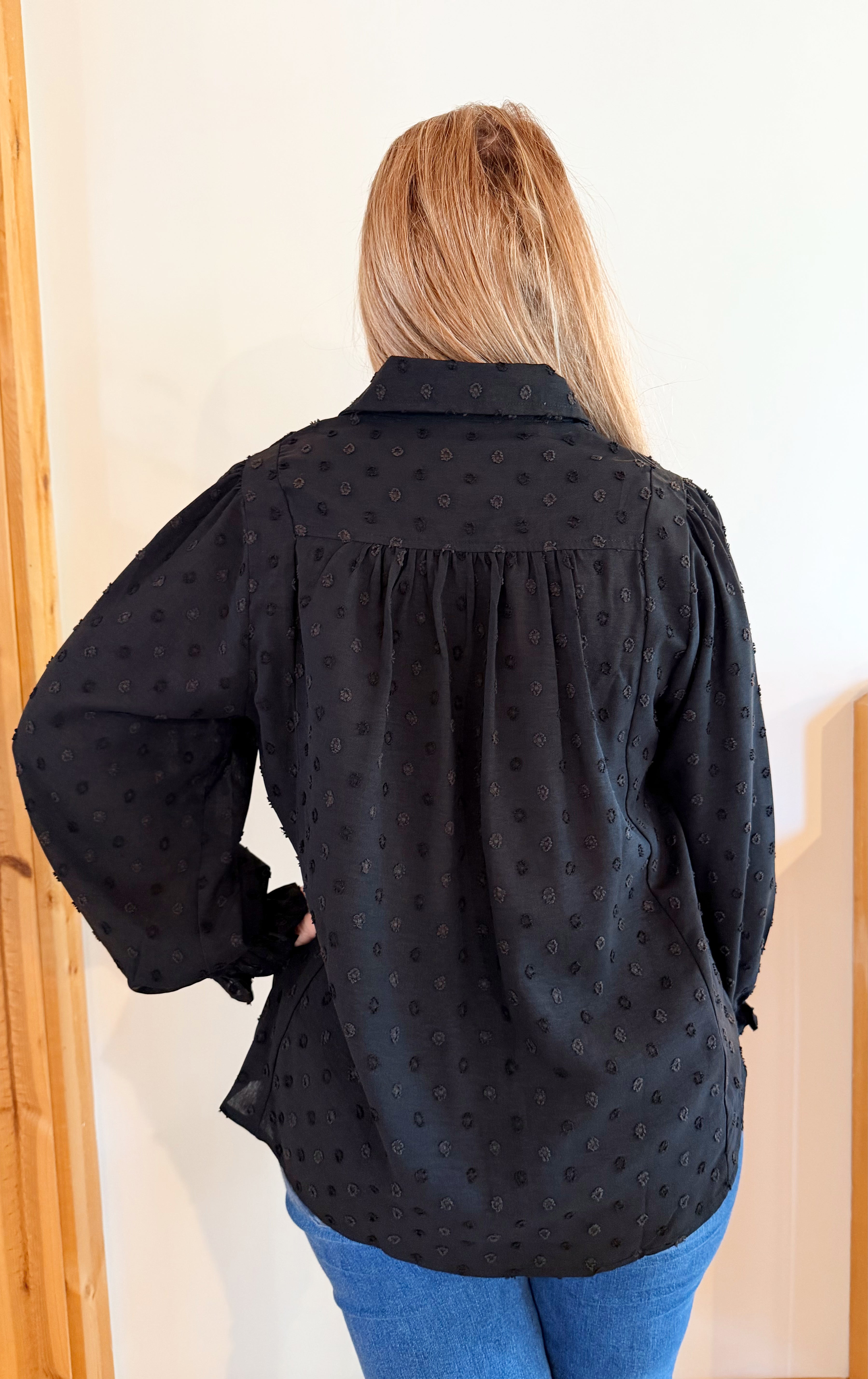 Collared button down blouse