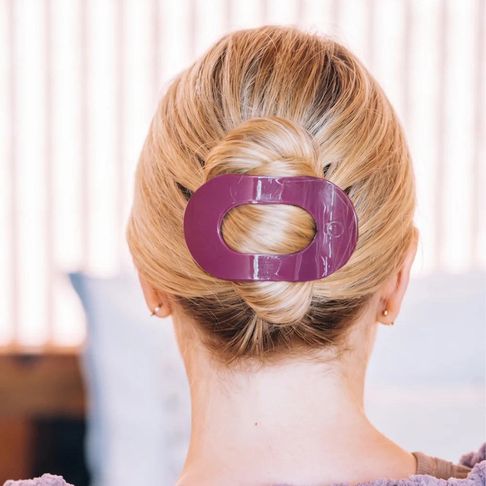 Teleties flat round hair clip