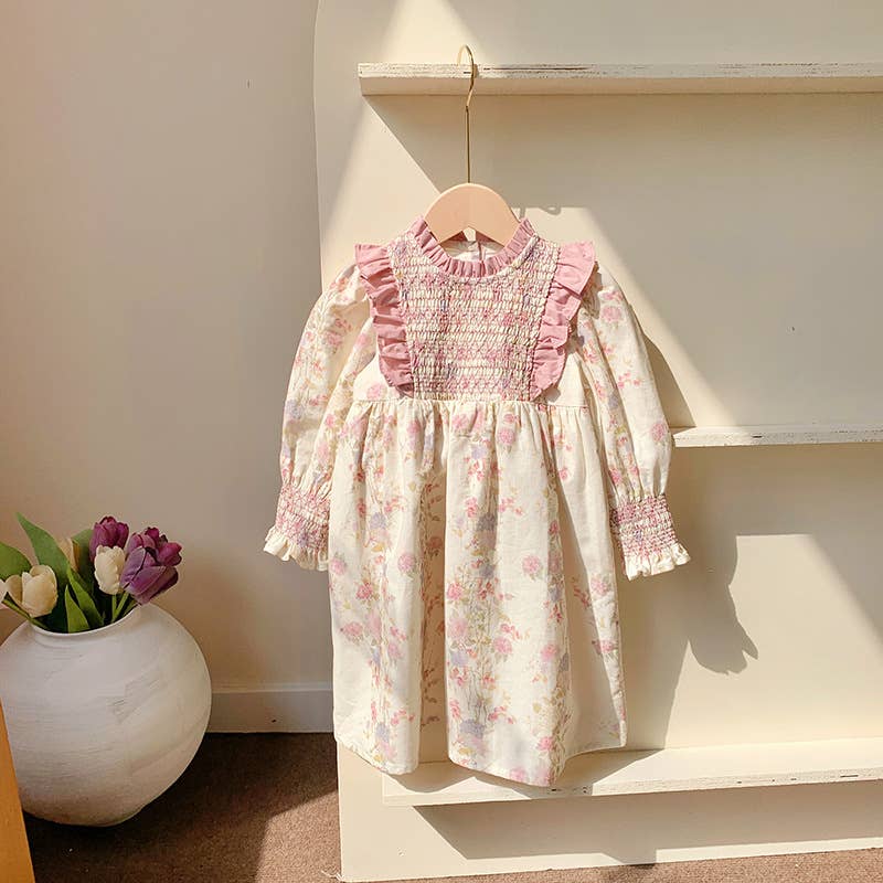 Girls Sleeveless Checked Plaid Flounce Hem Dress