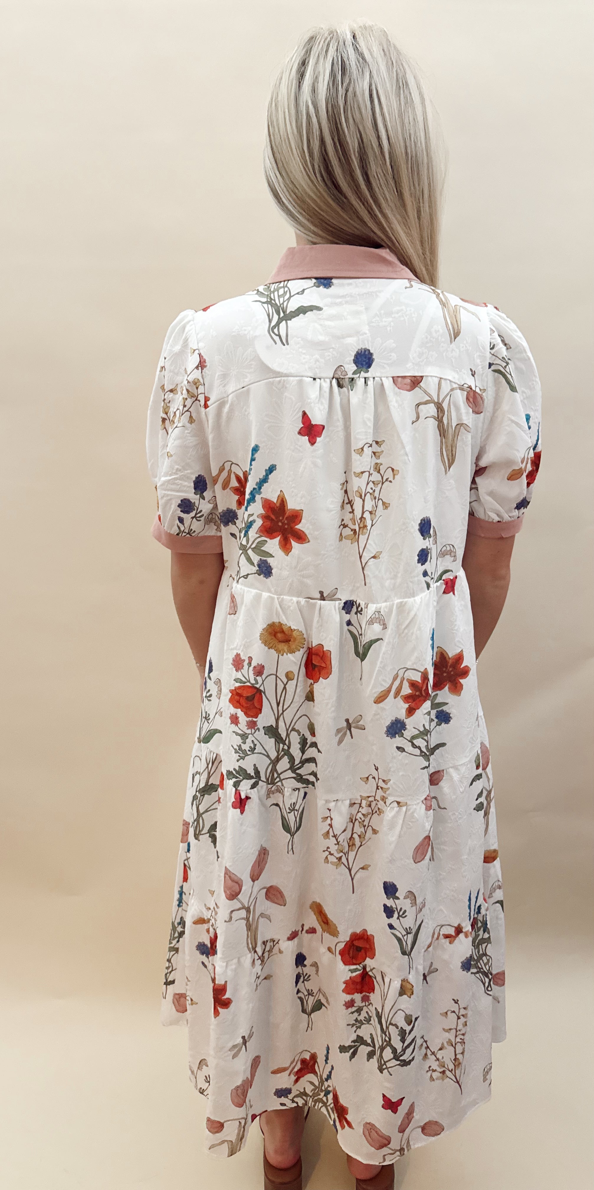 White floral maxi
