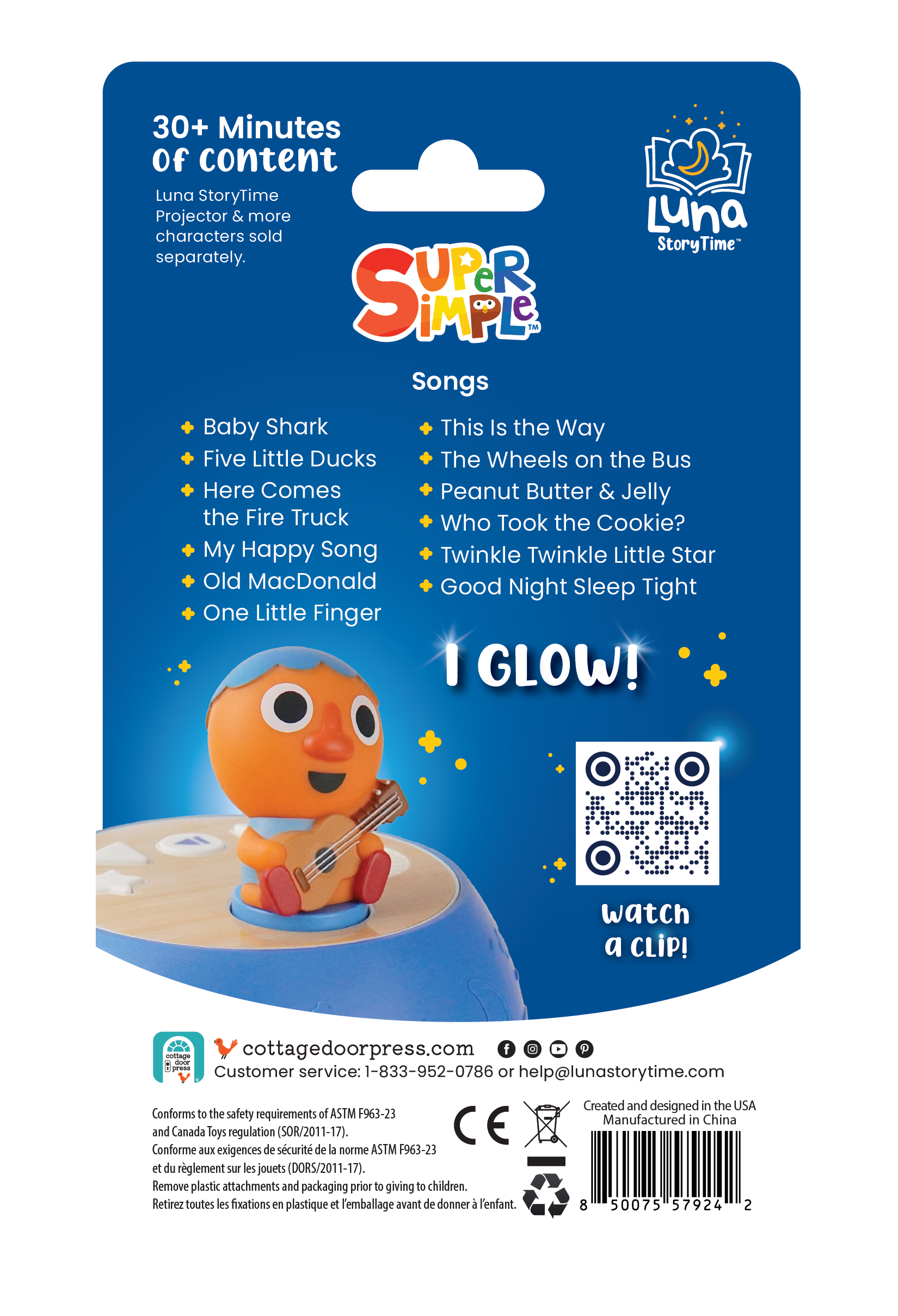 Super Simple Songs Luna Figurine (Projector Sold Separately)