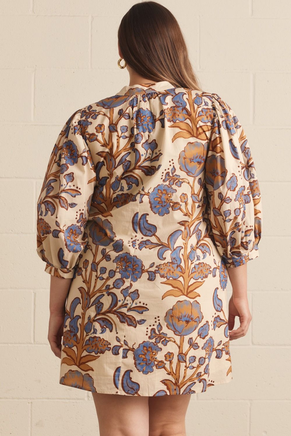 Vneck Knee Length Pattern Dress