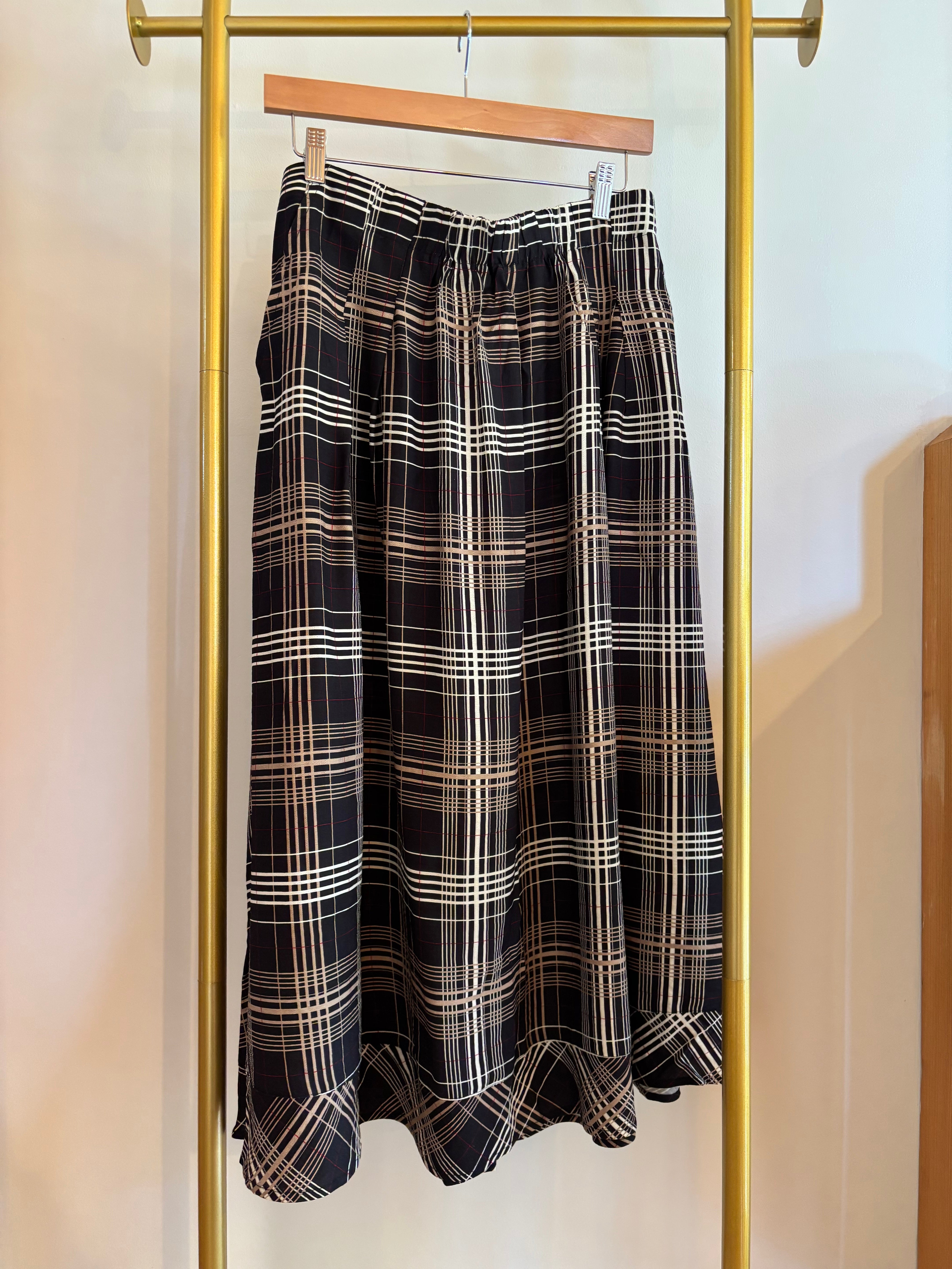 Plaid skirt with pockets