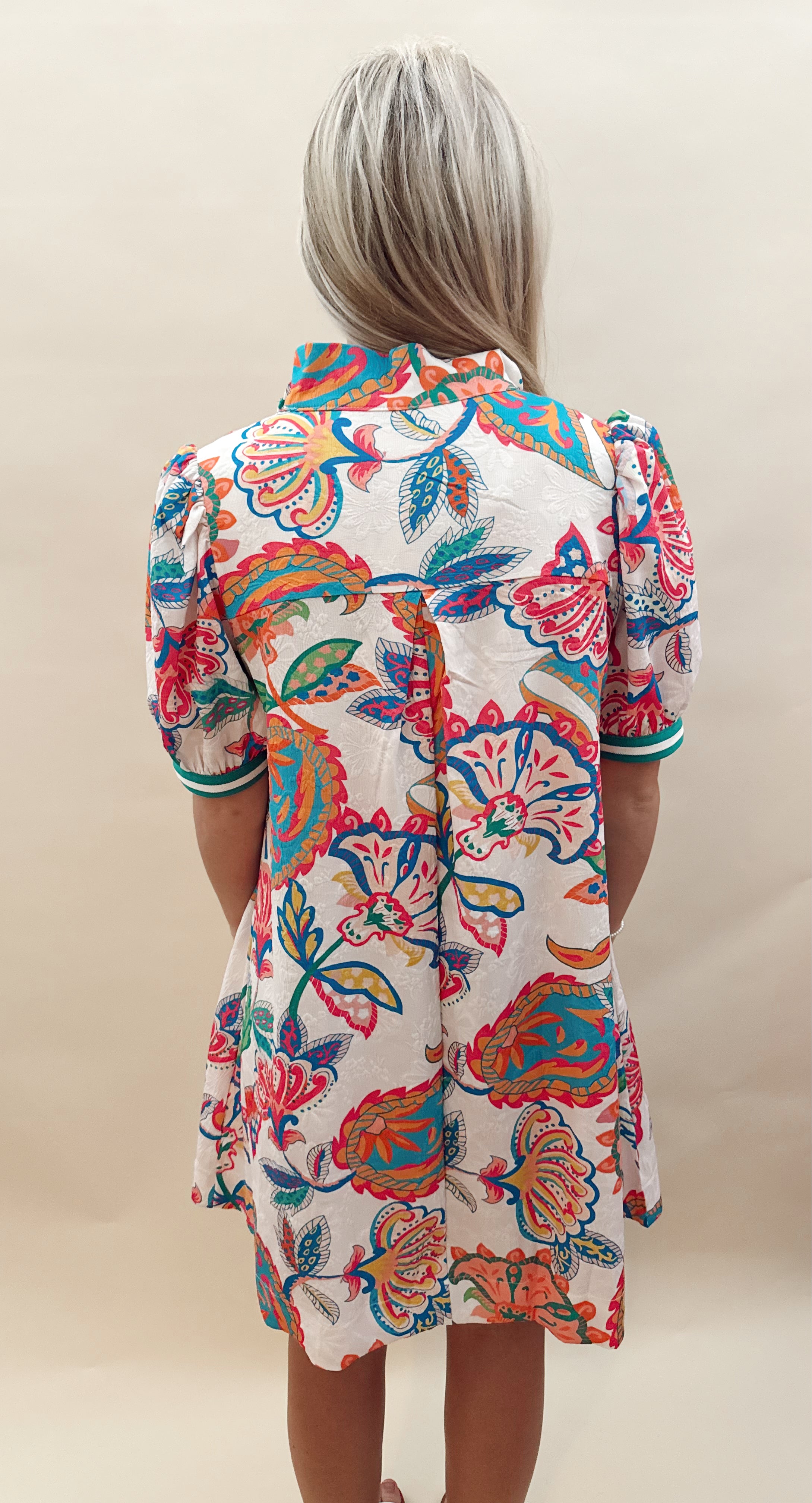 Multi color knee length dress