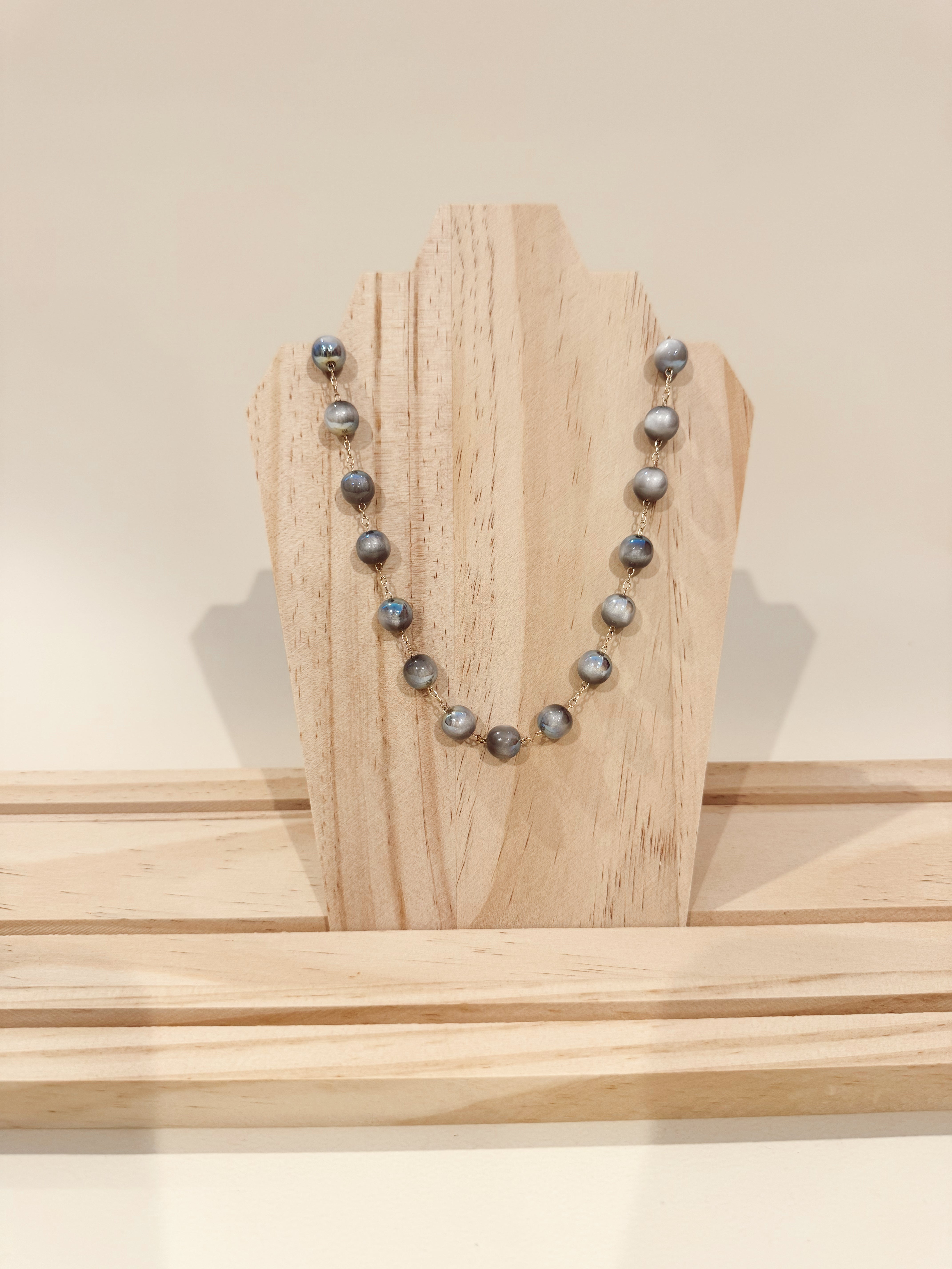 Glass bead necklace