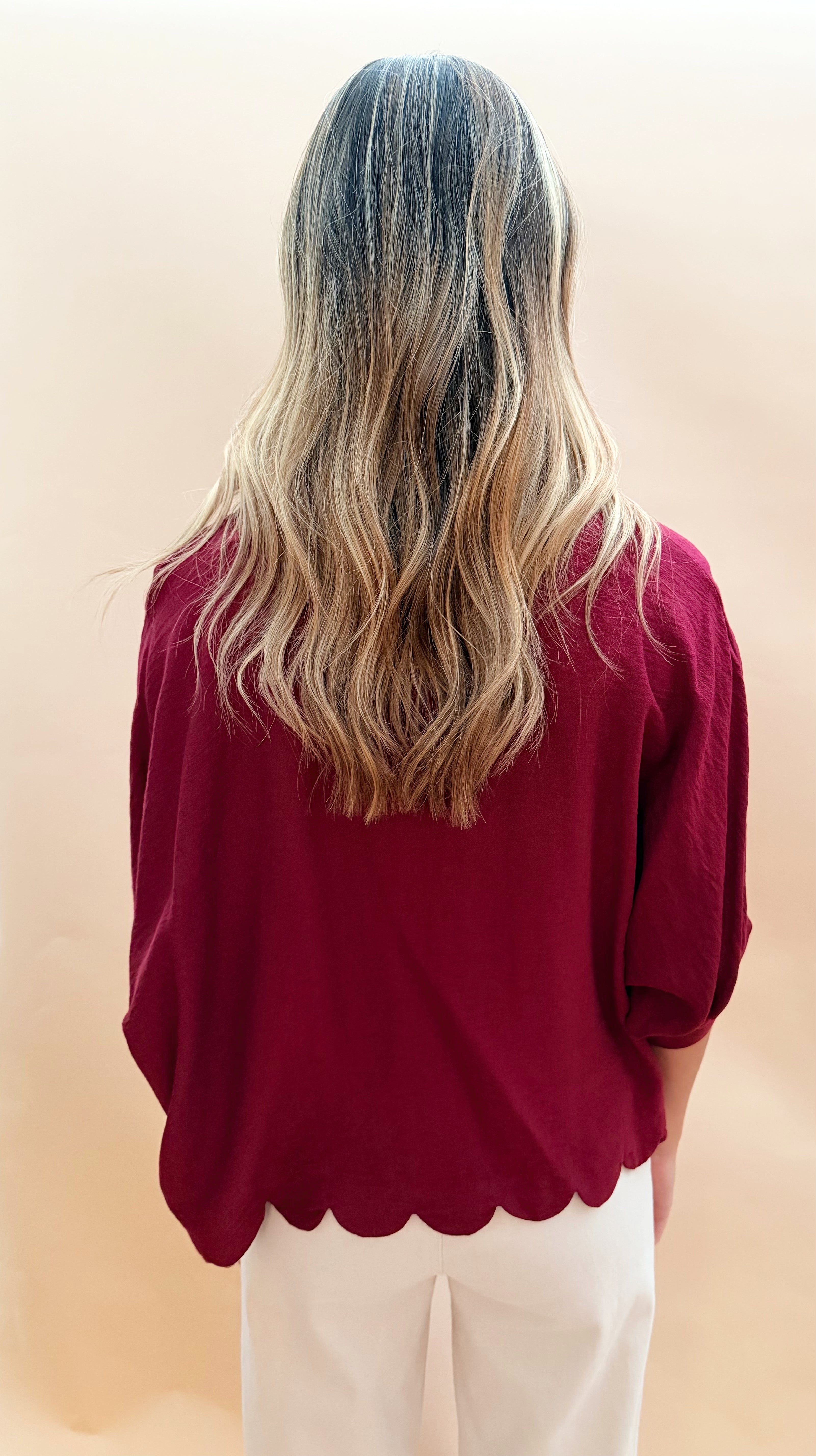 Scallop Bottom Blouse