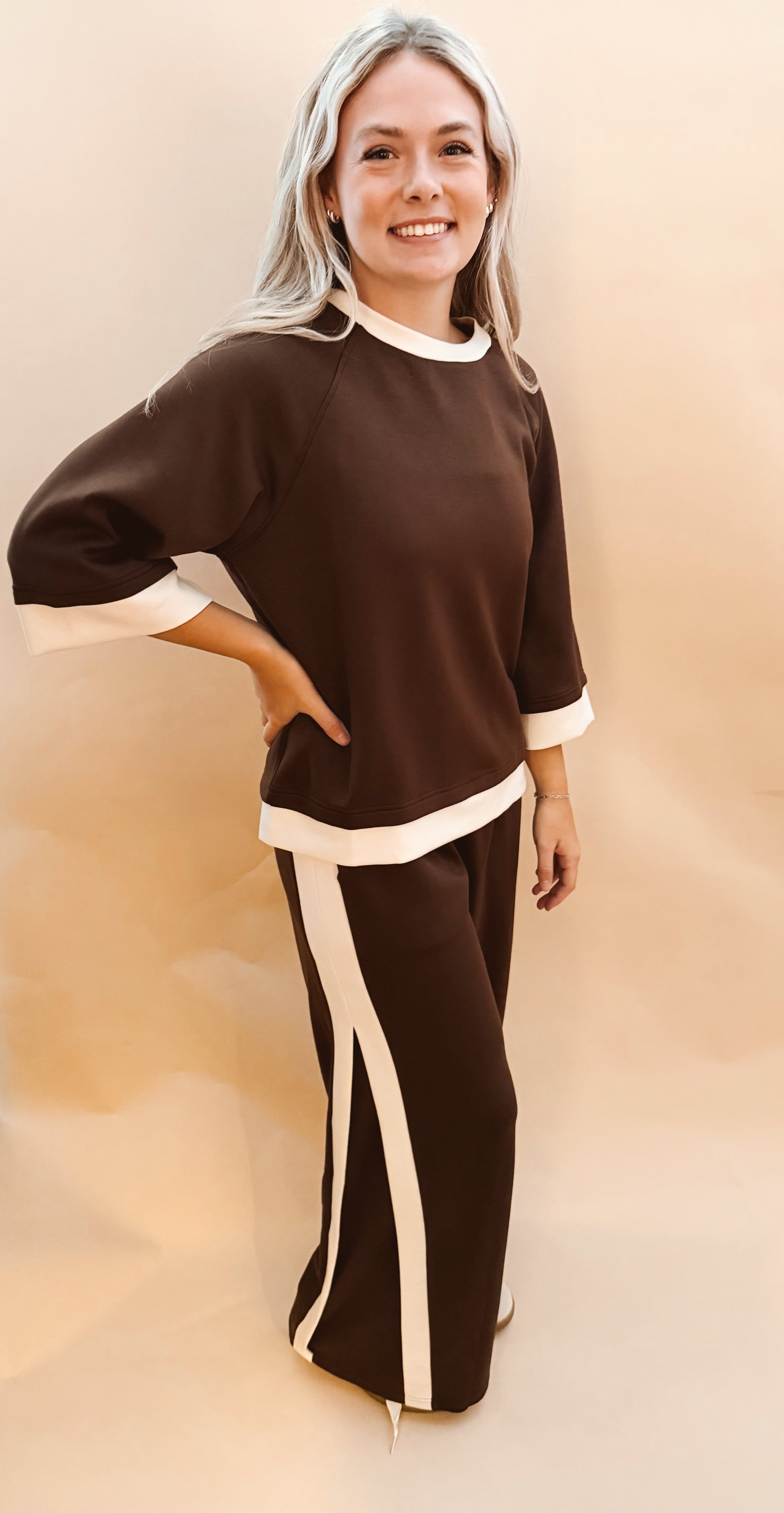 Luxeknit colorblock top
