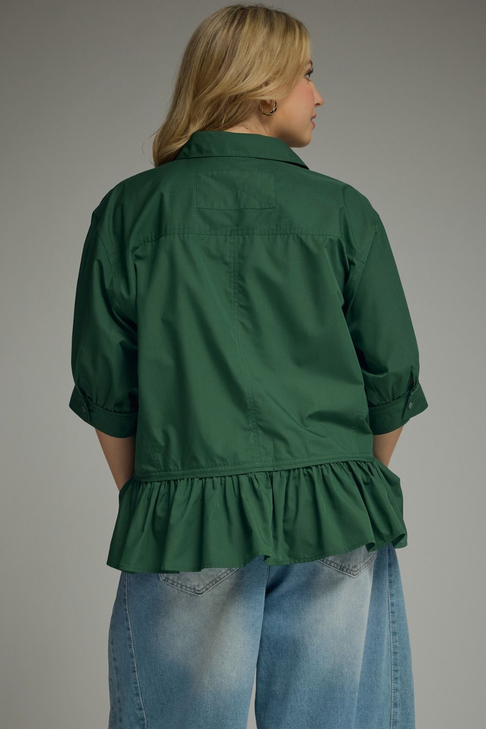 Solid Peplum Top