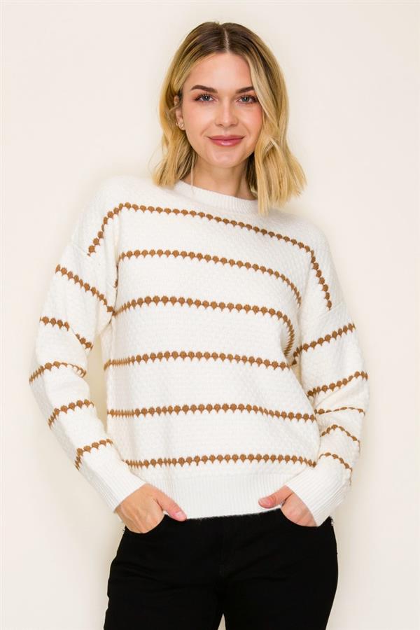 Striped pullover sweater