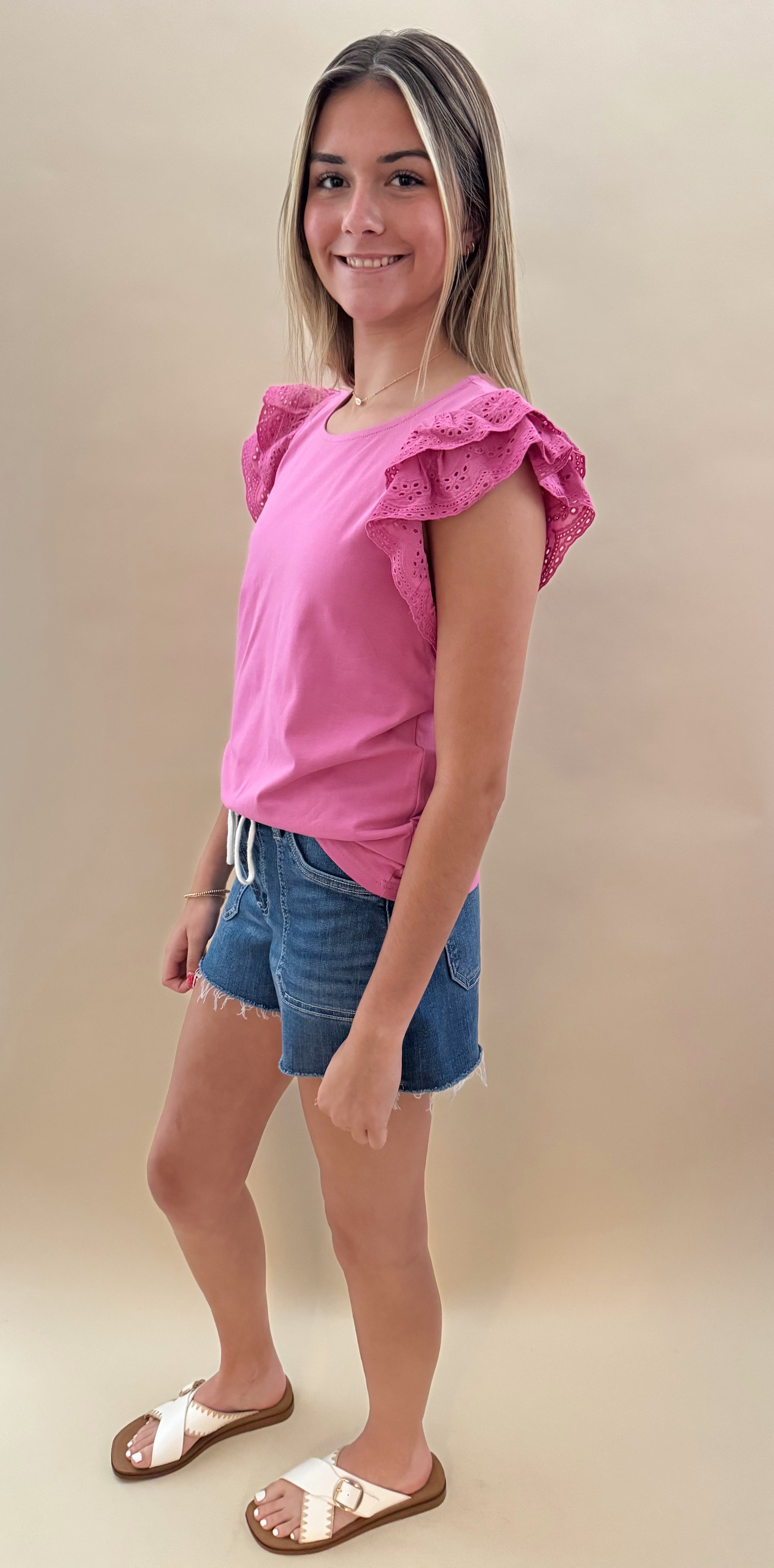 Dark pink top