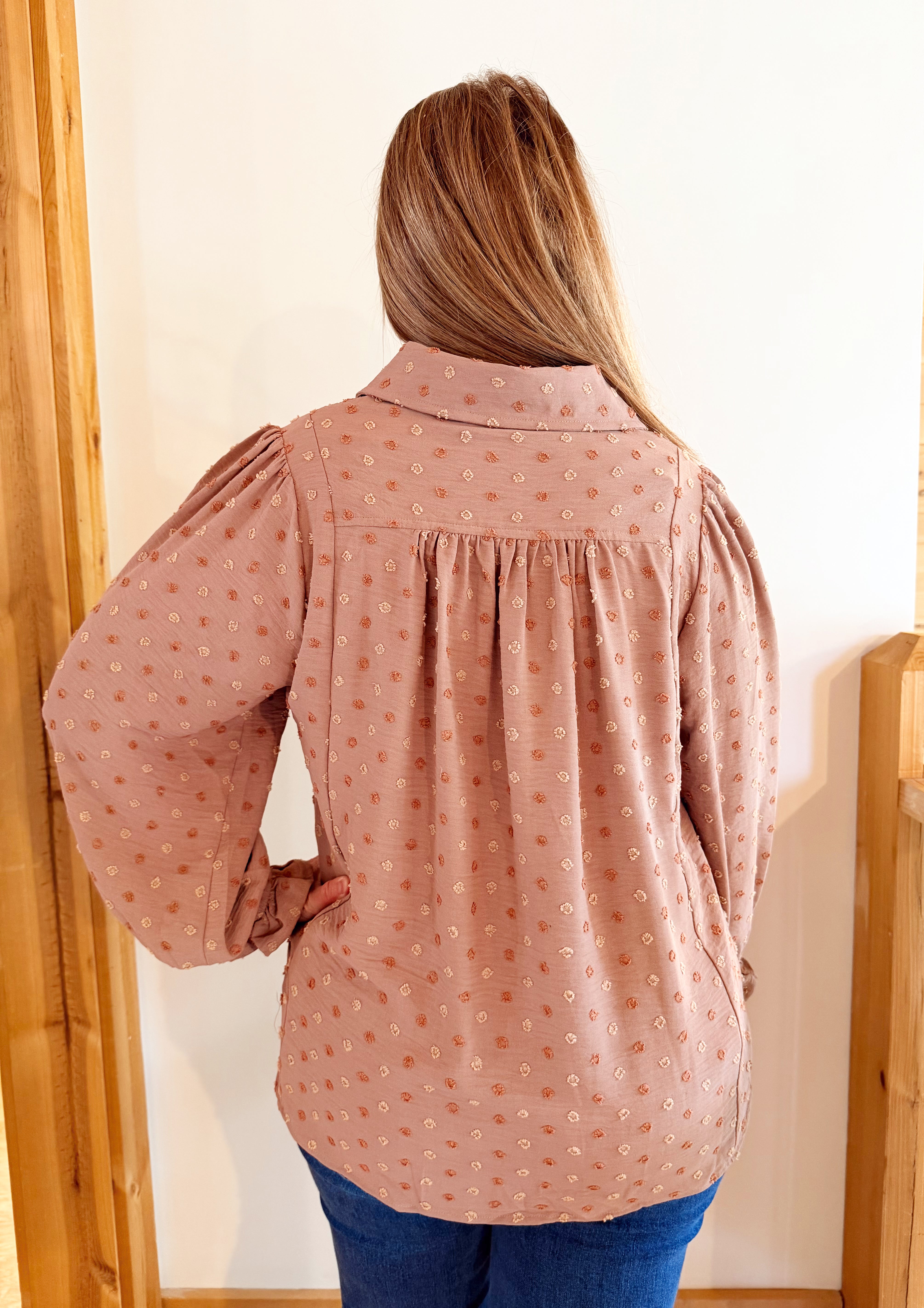 Collared button down blouse