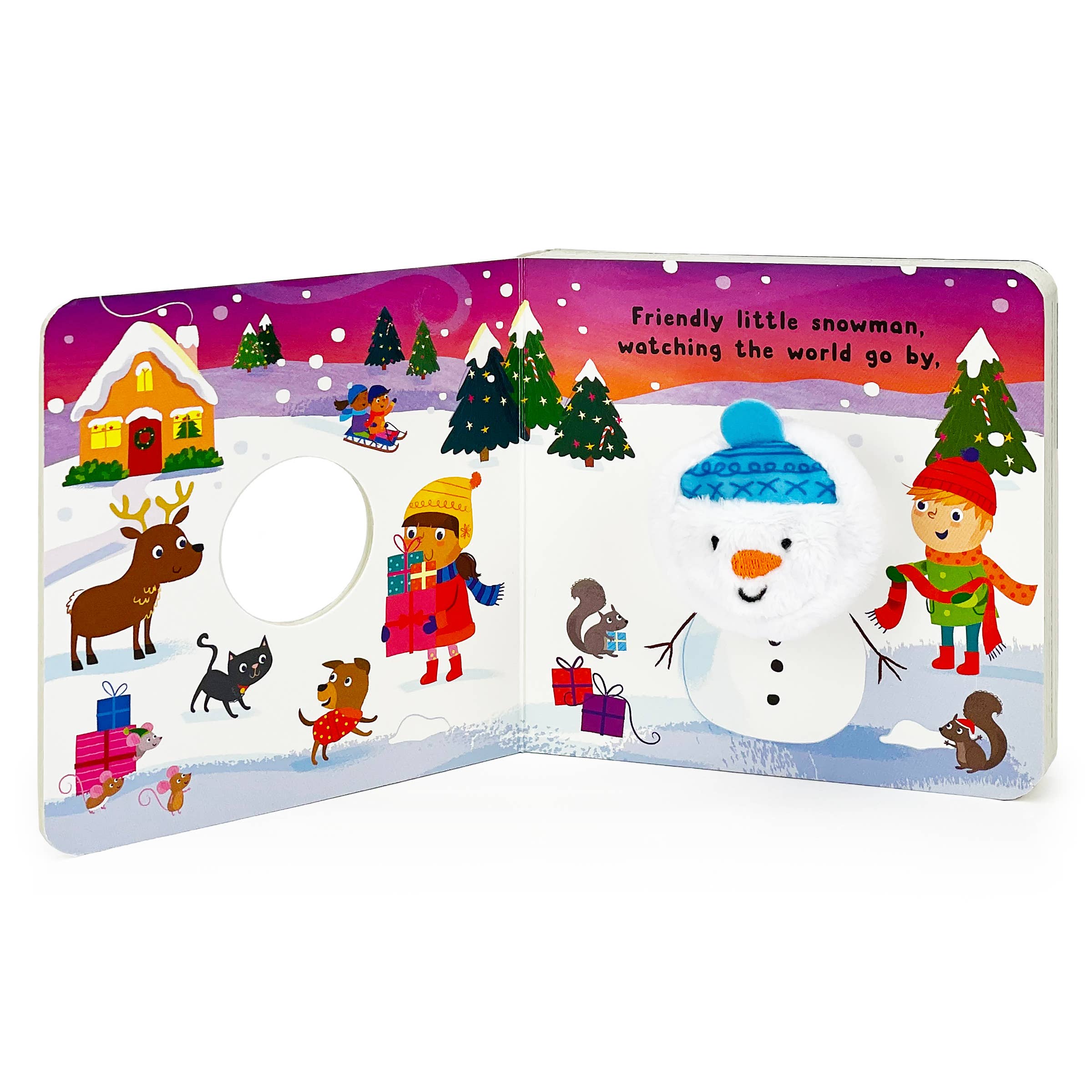 Friendly Little Snowman Christmas Finger Puppet Board Book