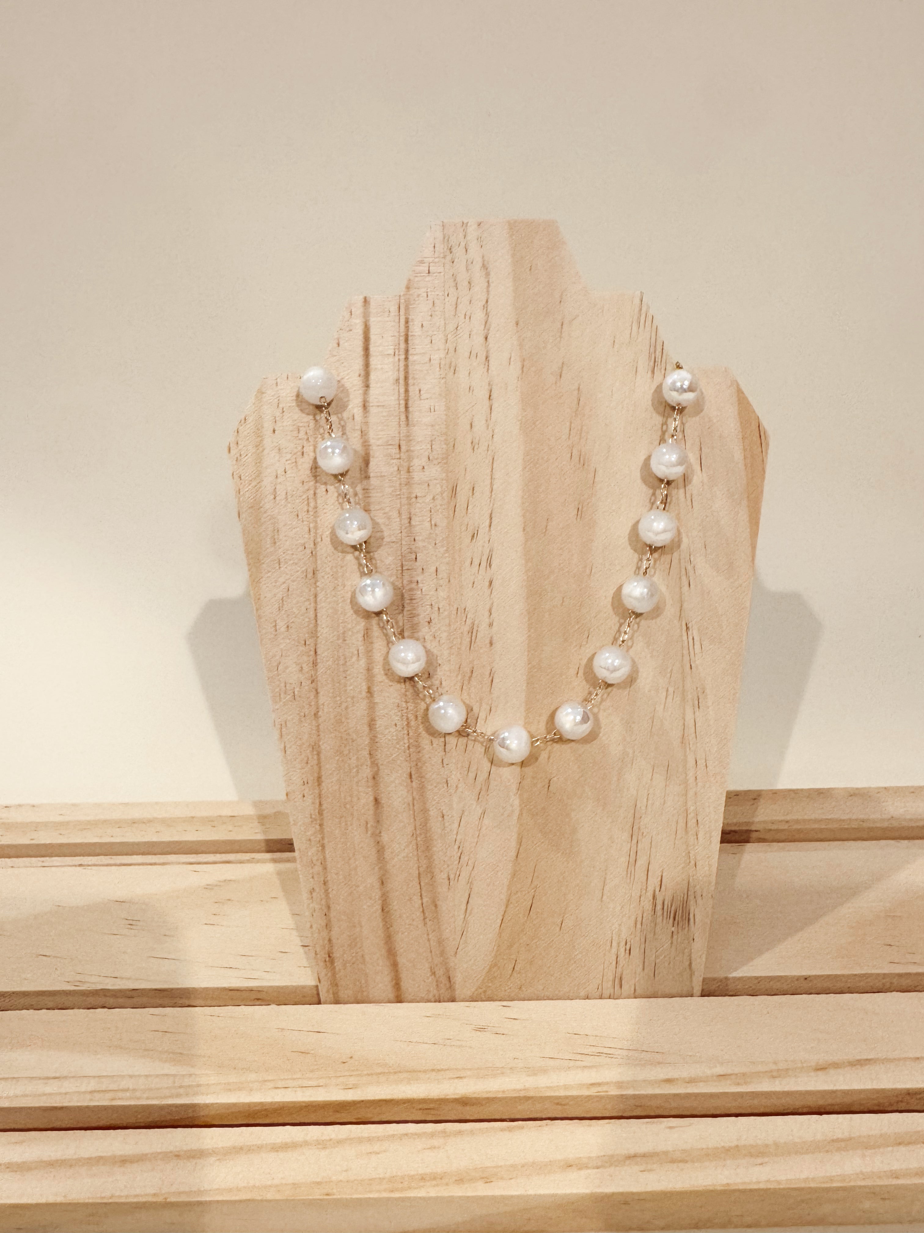 Glass bead necklace