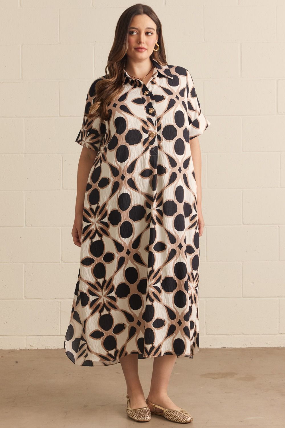 Short sleeve maxi dress