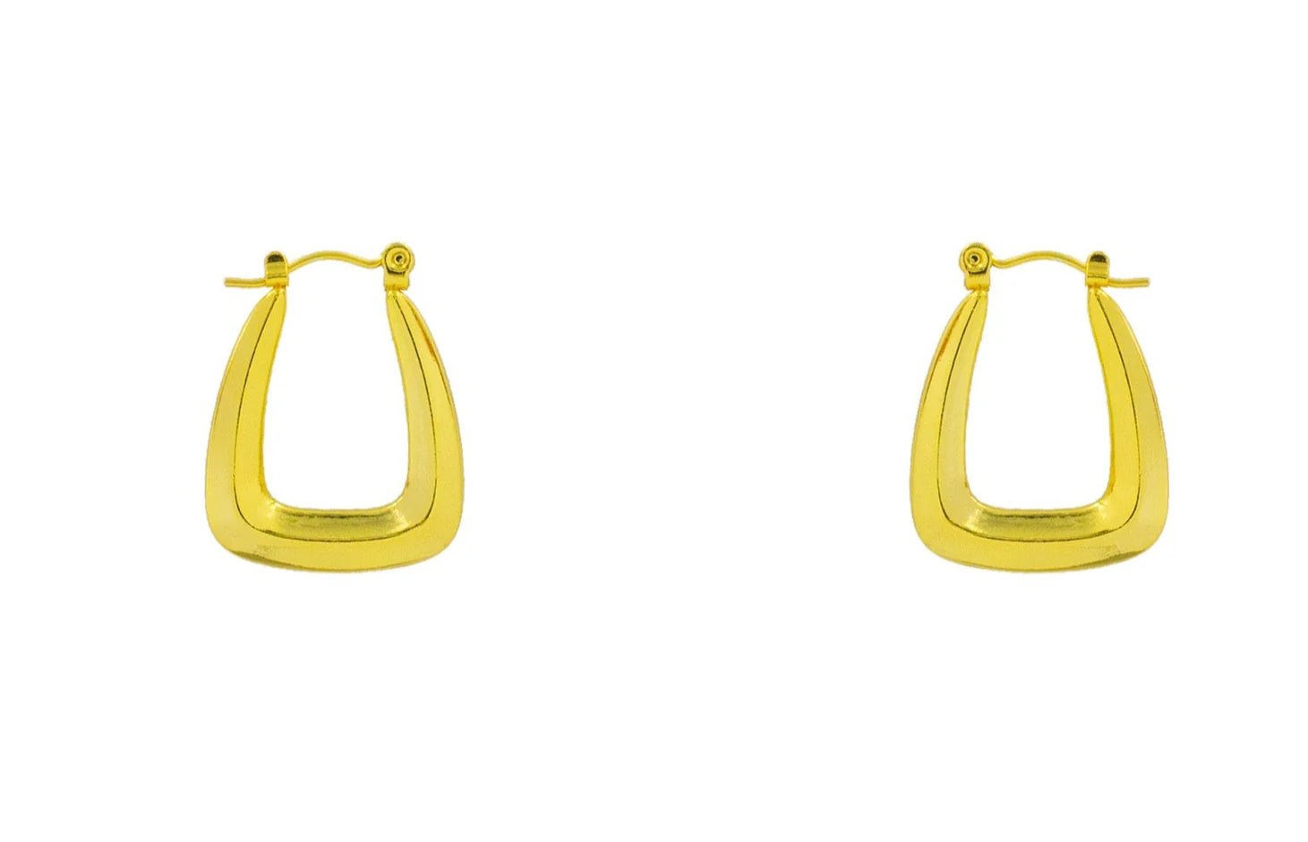 Geometric hoop earring
