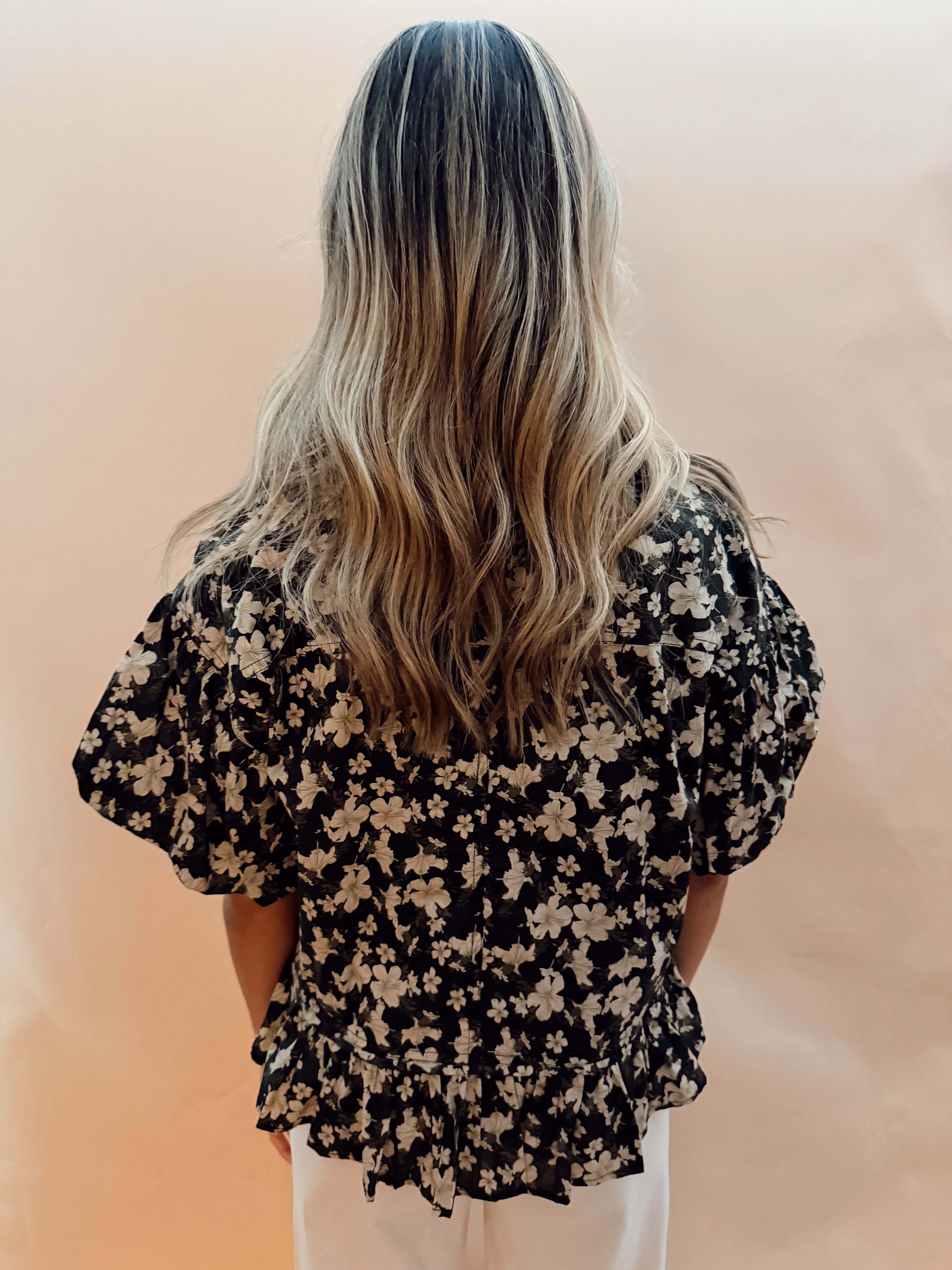 Floral Puff Sleeve Blouses