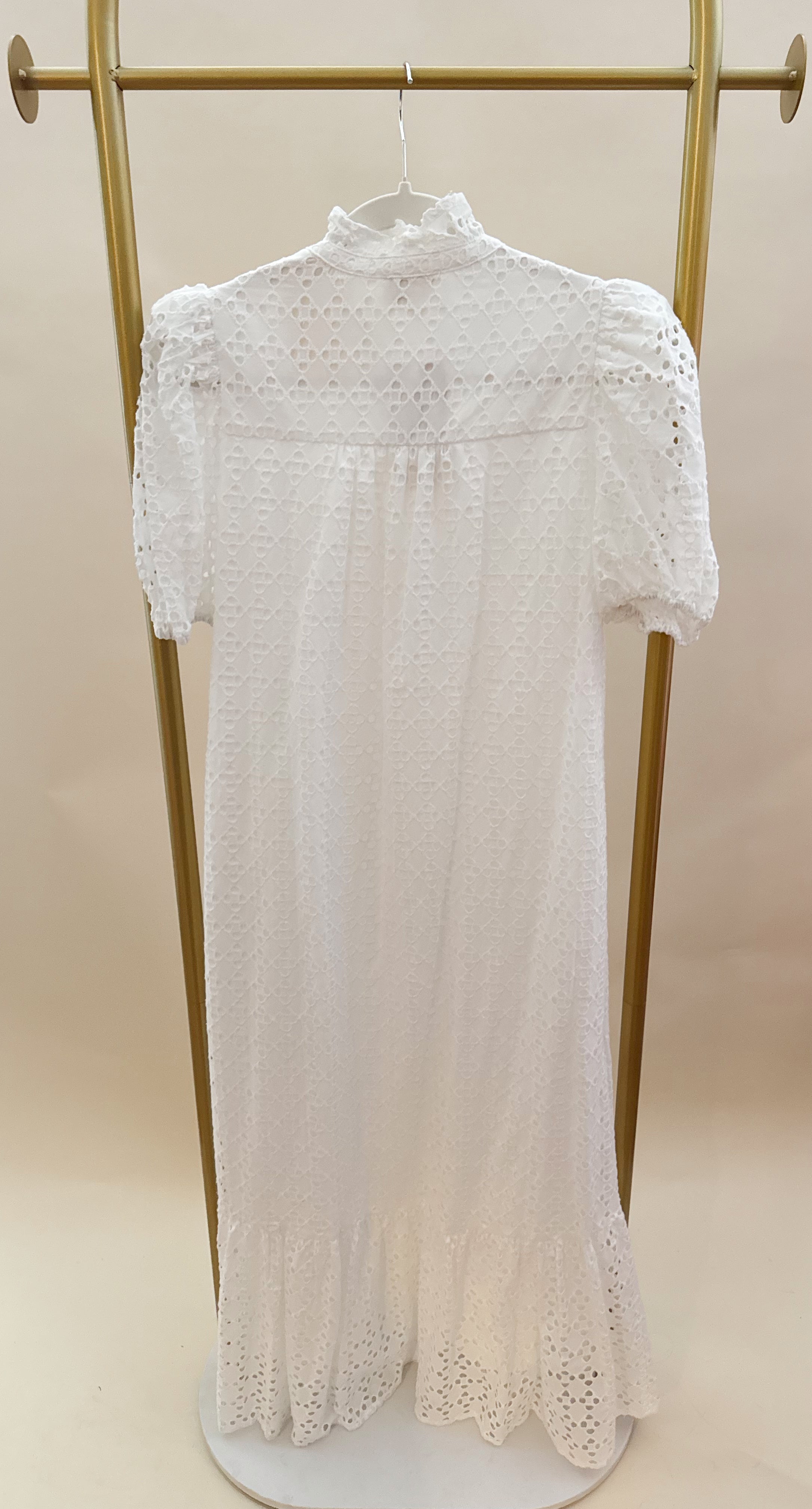White eyelet maxi