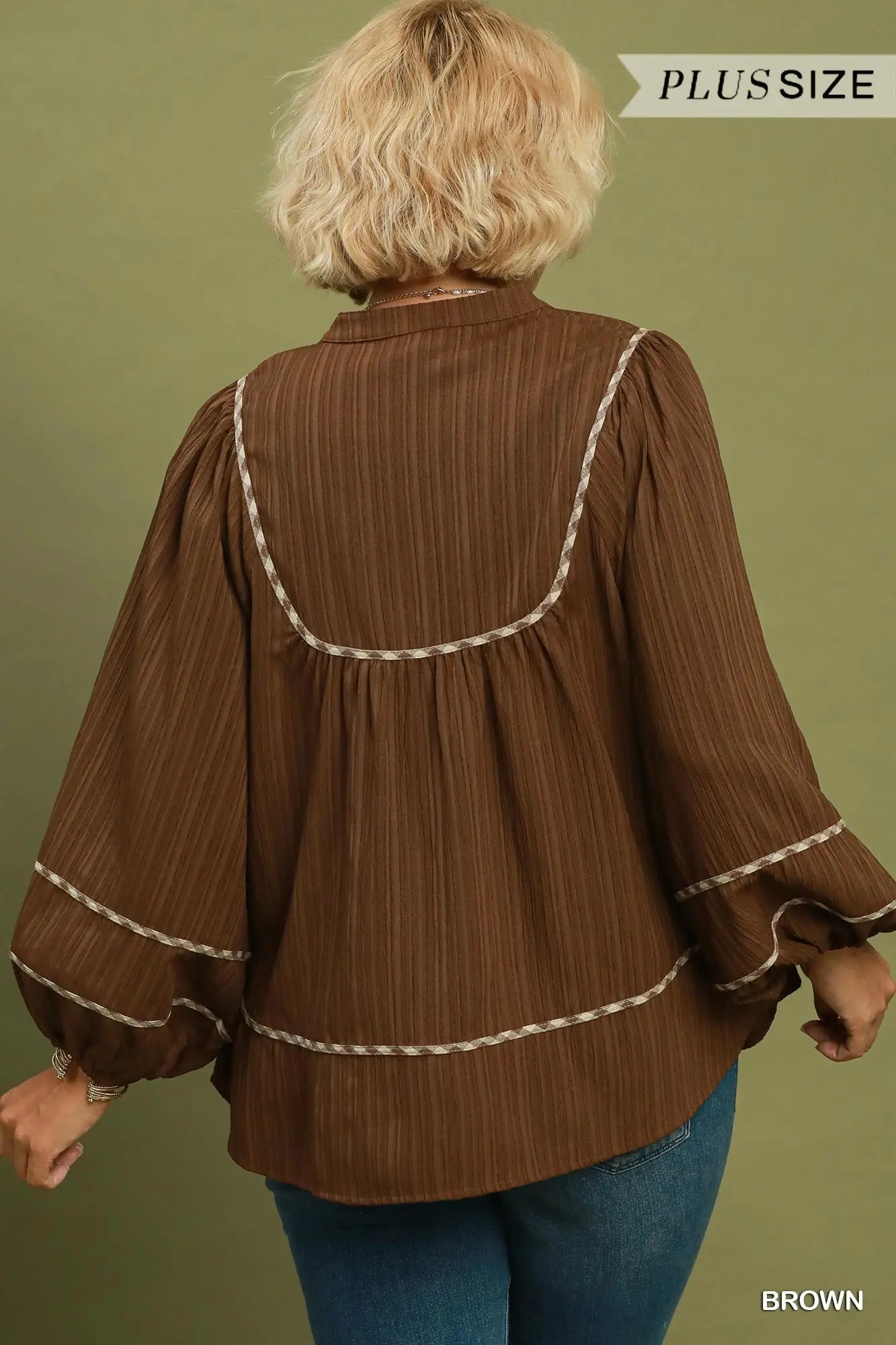 V-neck Mandarin Collared Top