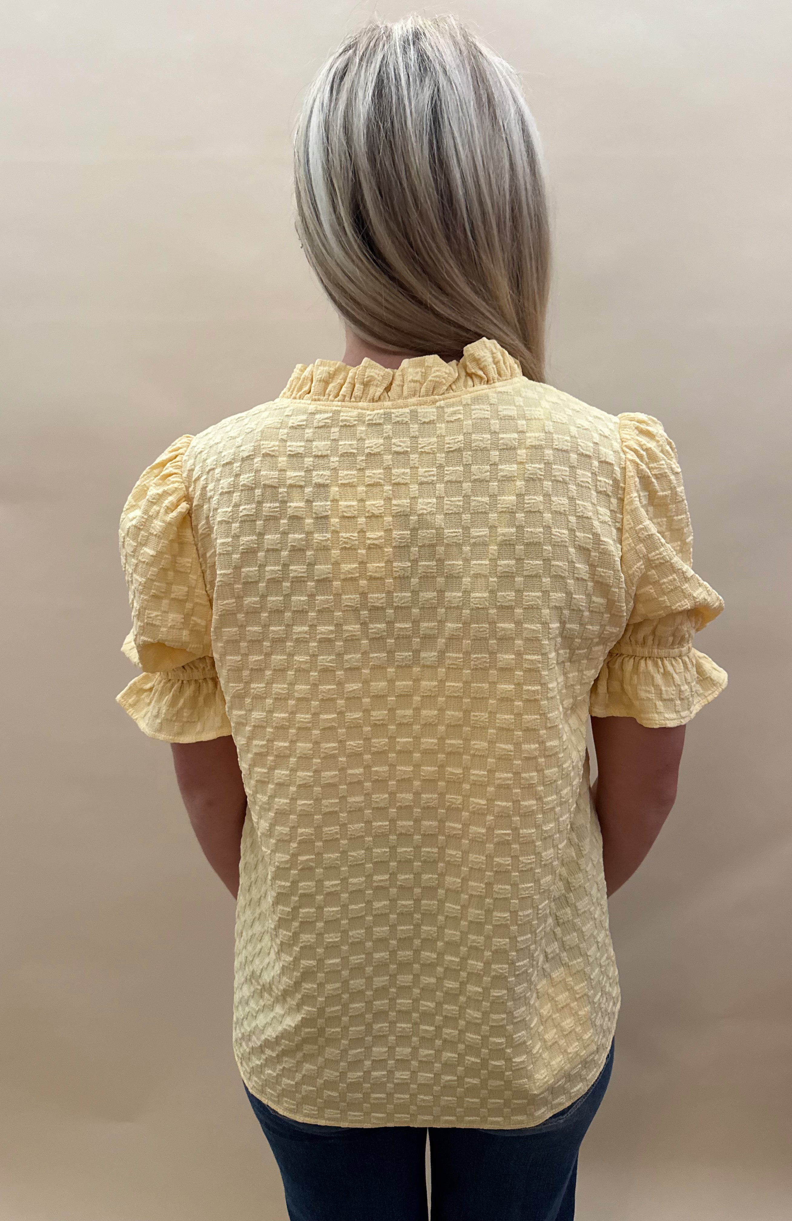 Yellow Textured Top