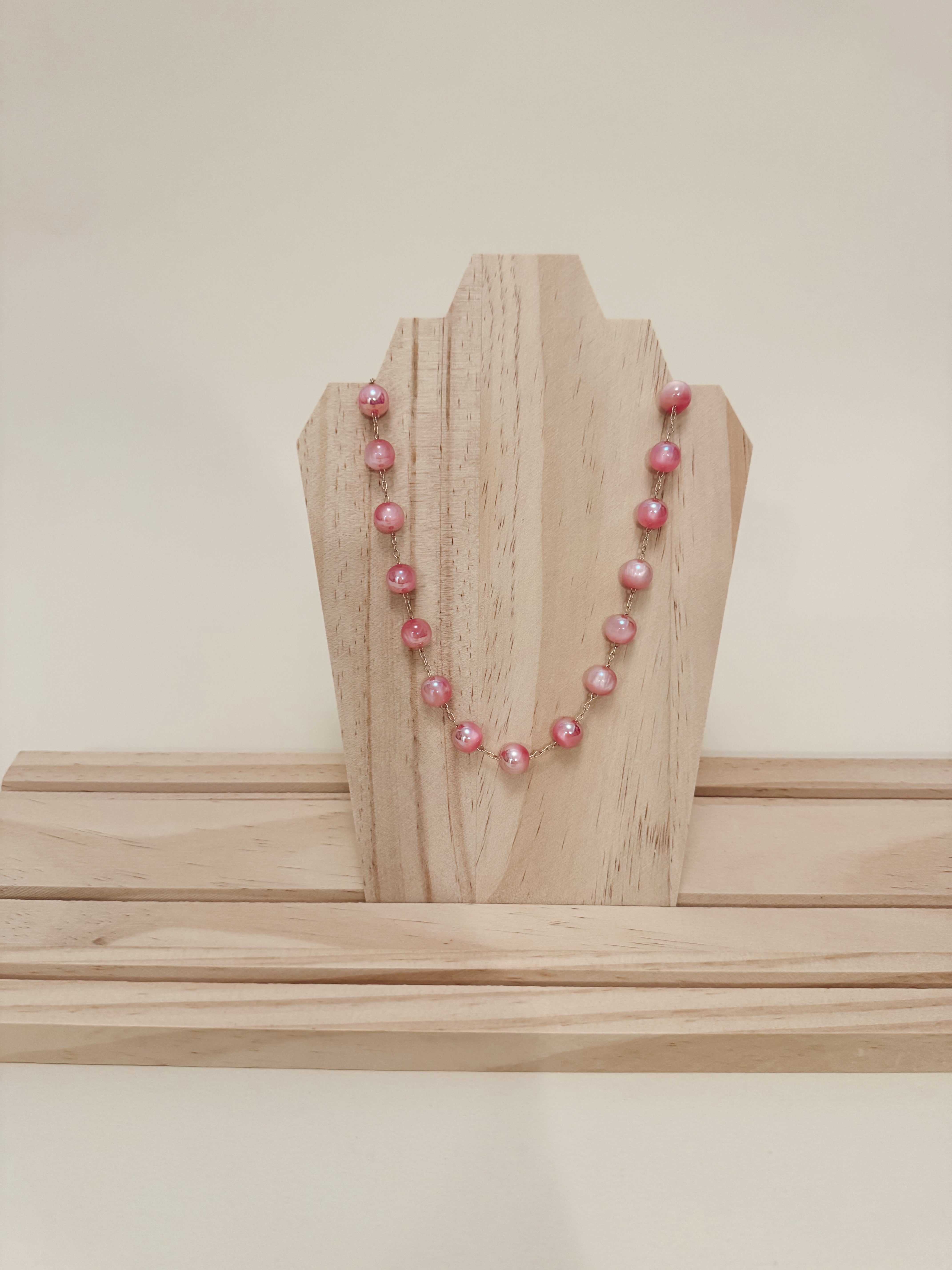 Glass bead necklace