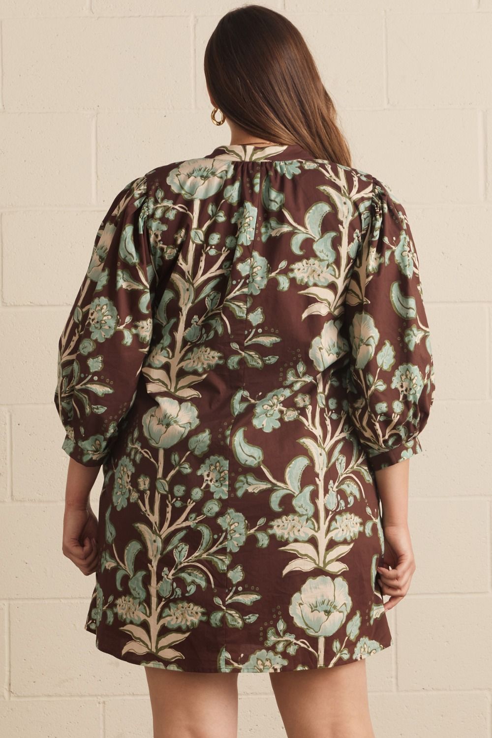 Vneck Knee Length Pattern Dress