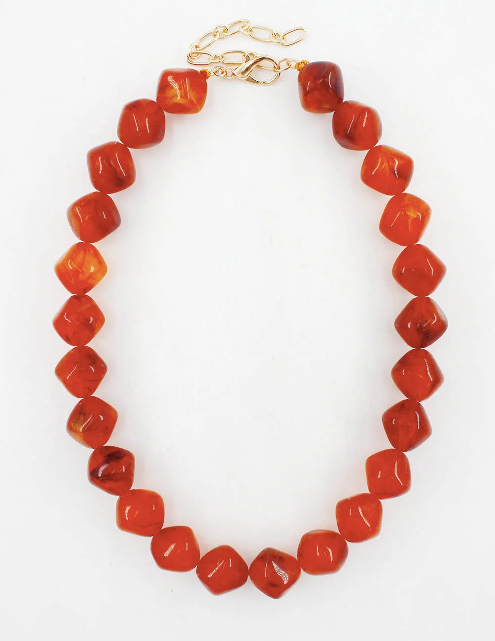 Acrylic stone chunky bead necklace