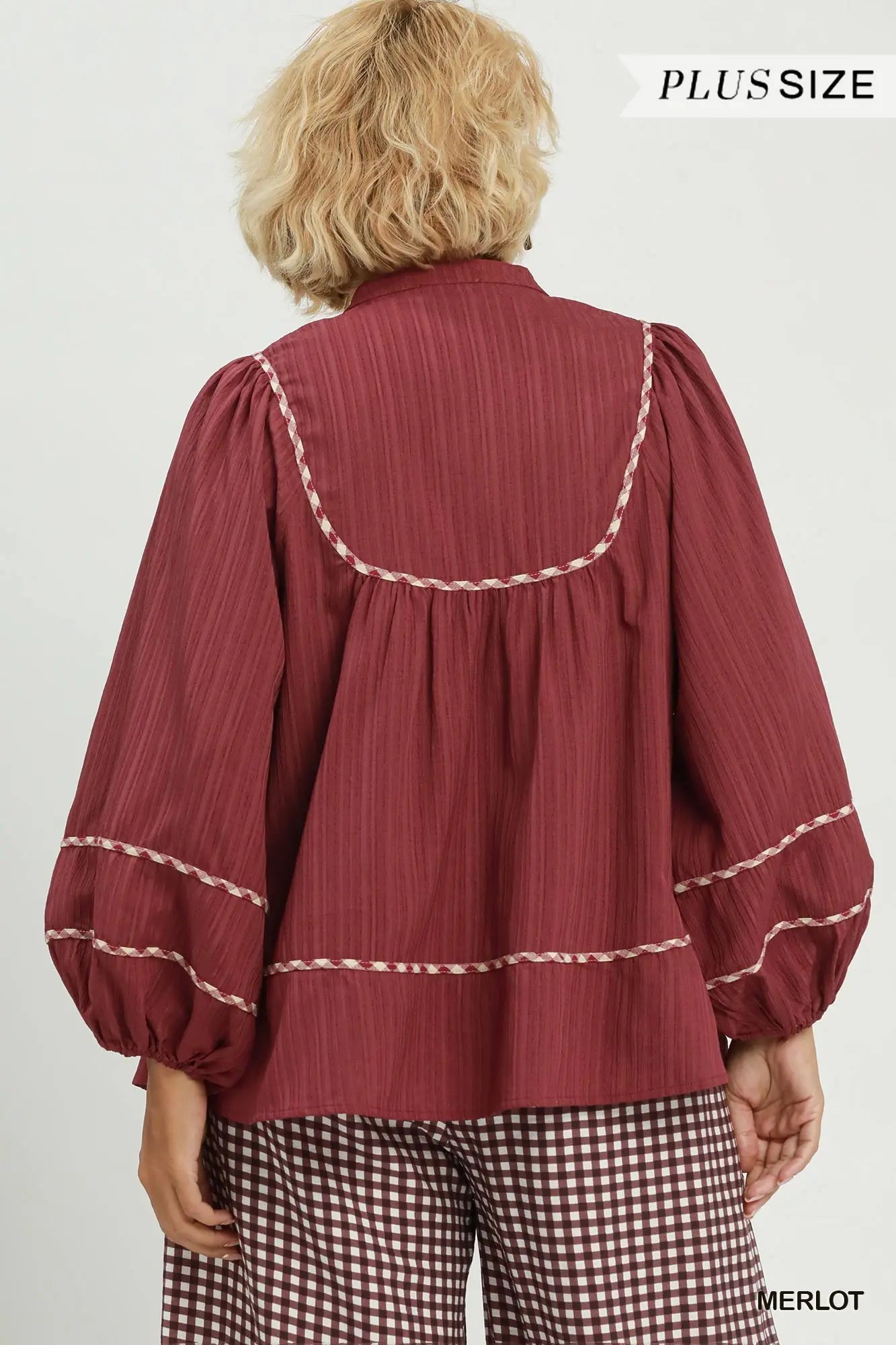 V-neck Mandarin Collared Top