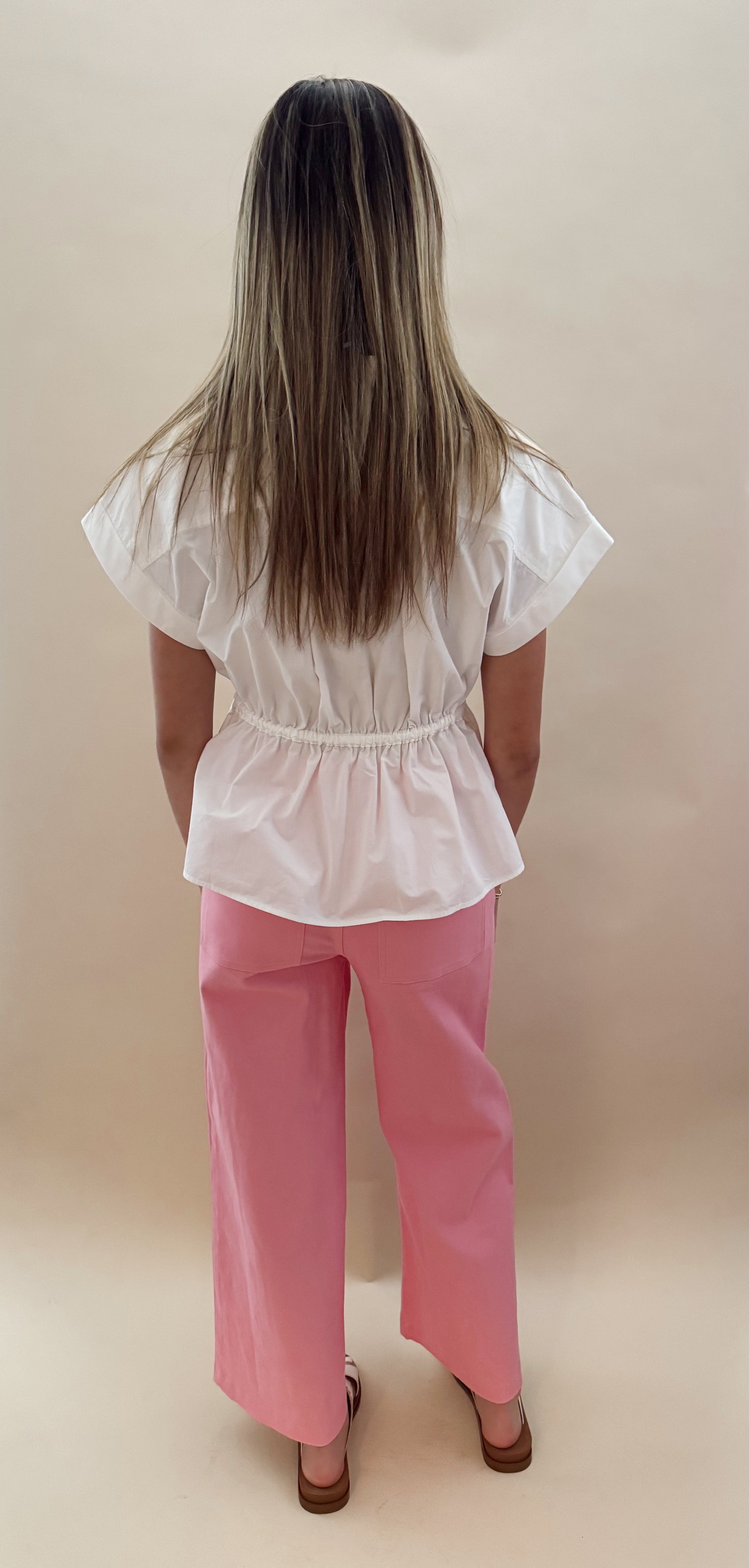 Pink wide legged pants