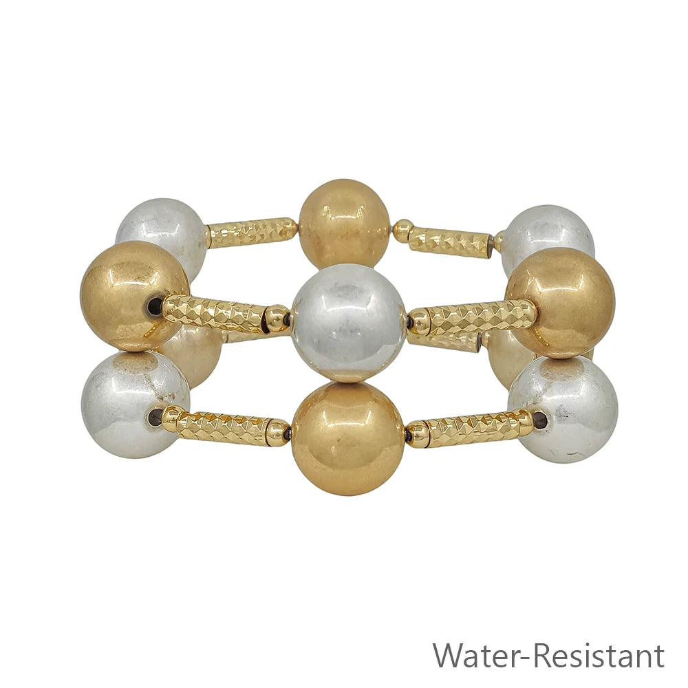 Beaded and bat stretch bracelet