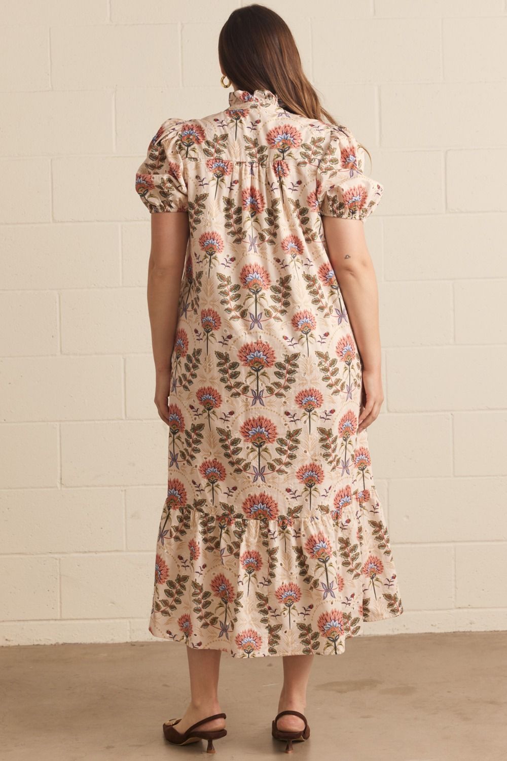 Floral Eyelet Maxi Dress