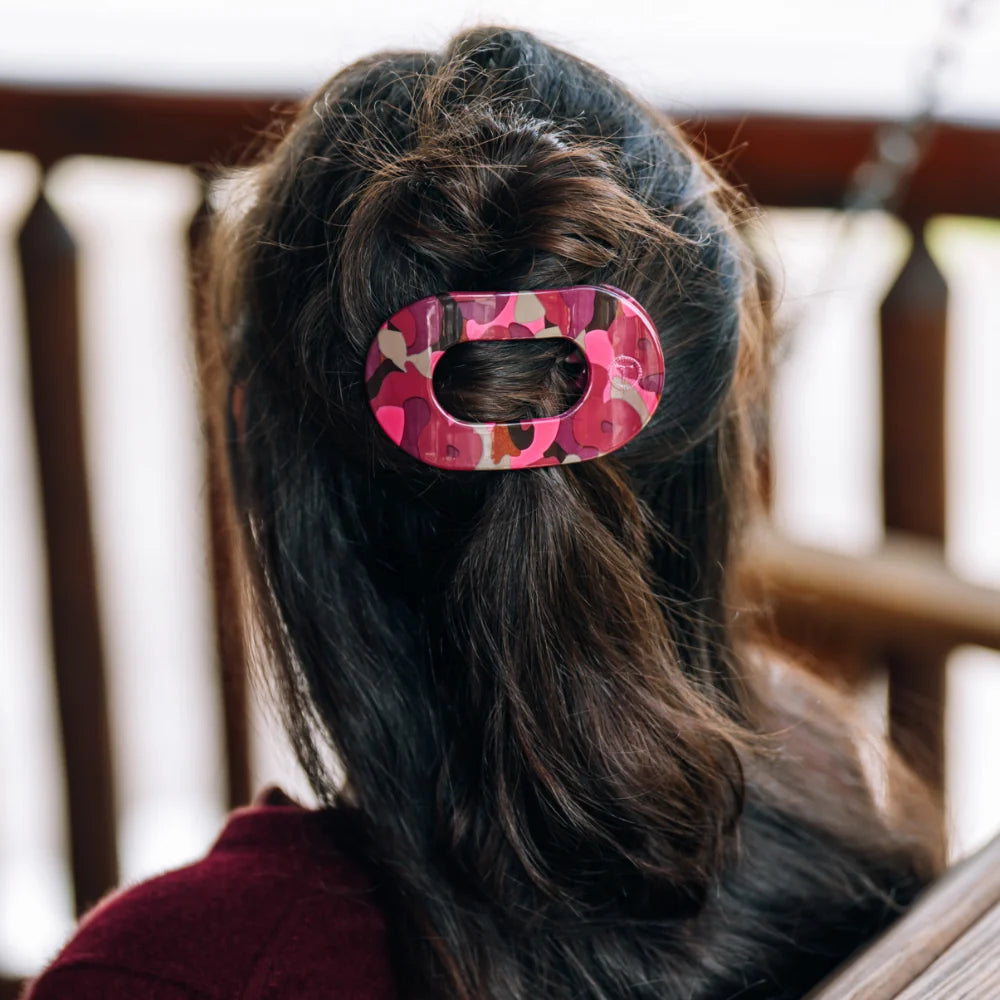 Teleties flat round hair clip