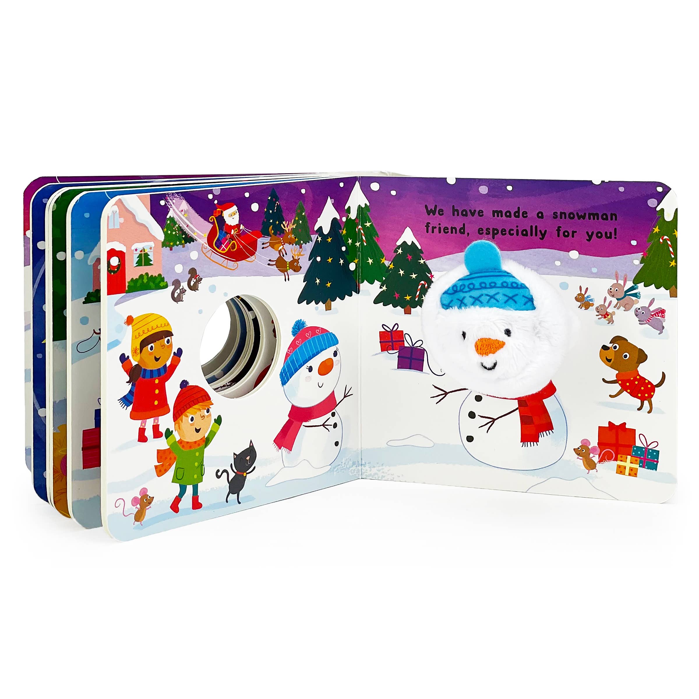 Friendly Little Snowman Christmas Finger Puppet Board Book