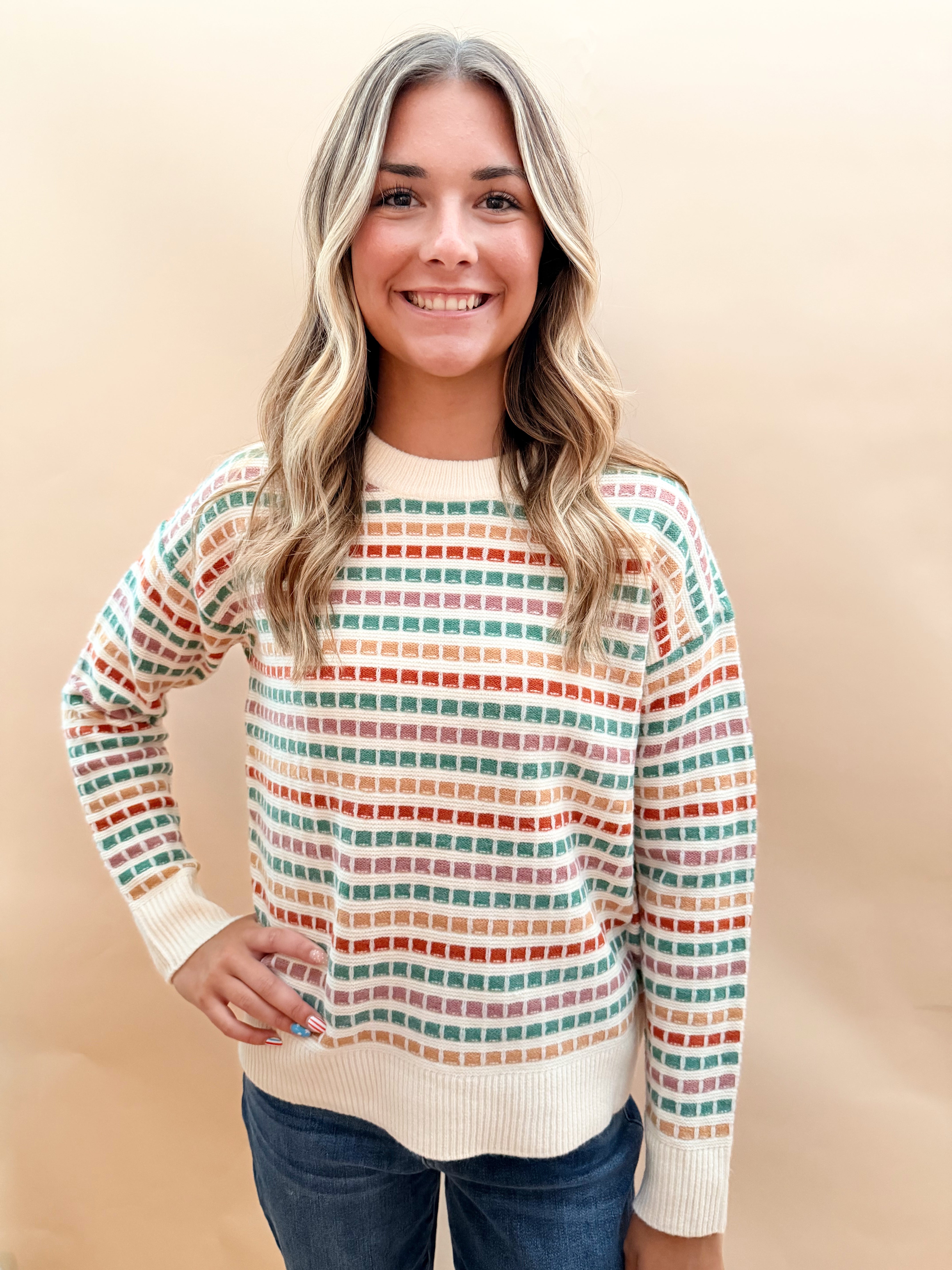 Multicolor stripe sweater
