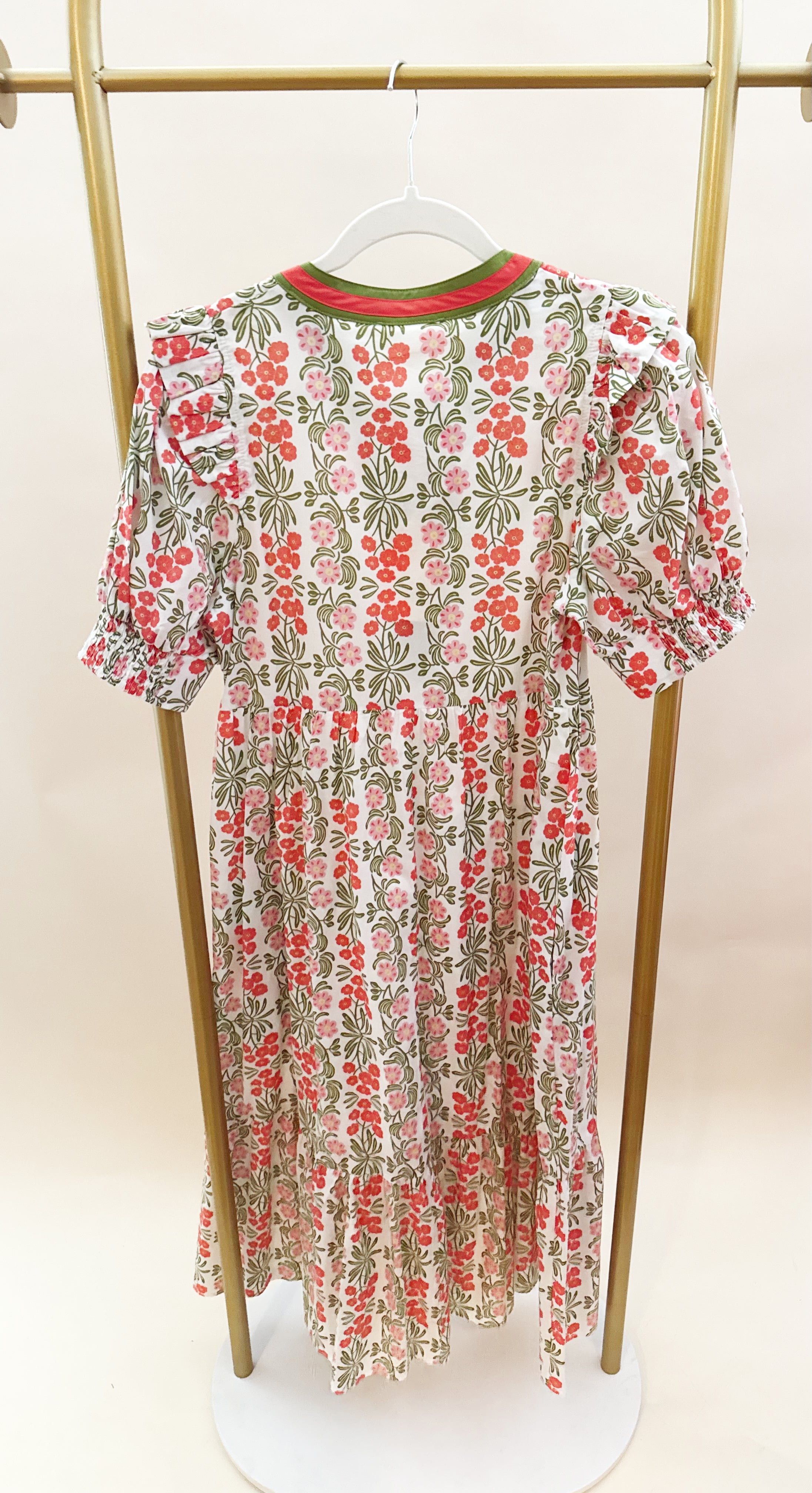 Melon green and pink maxi