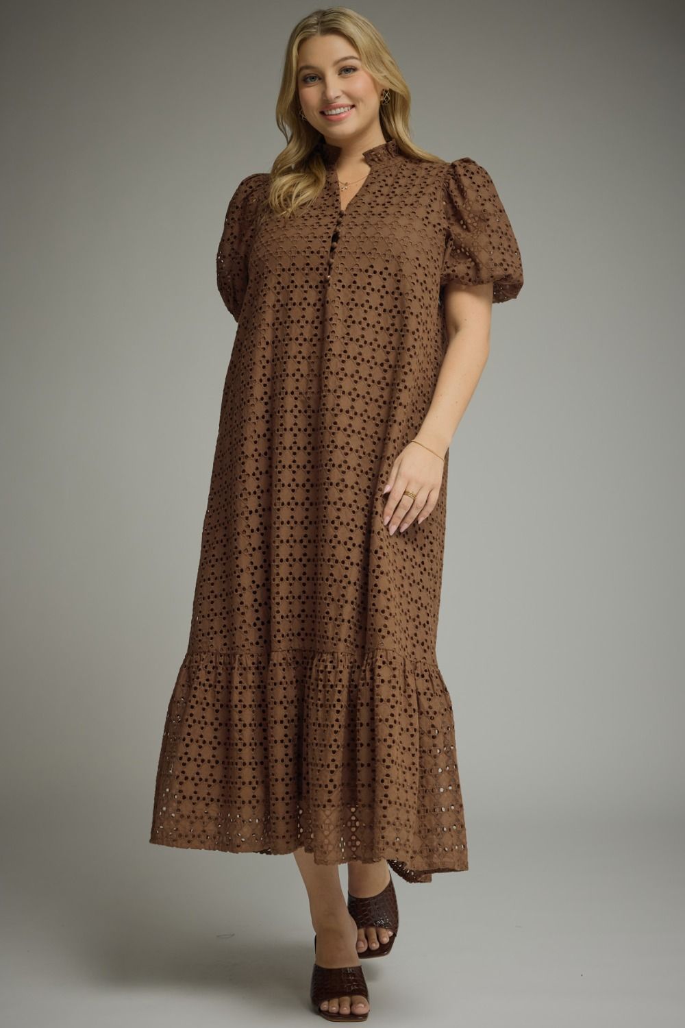 Eyelet maxi dress