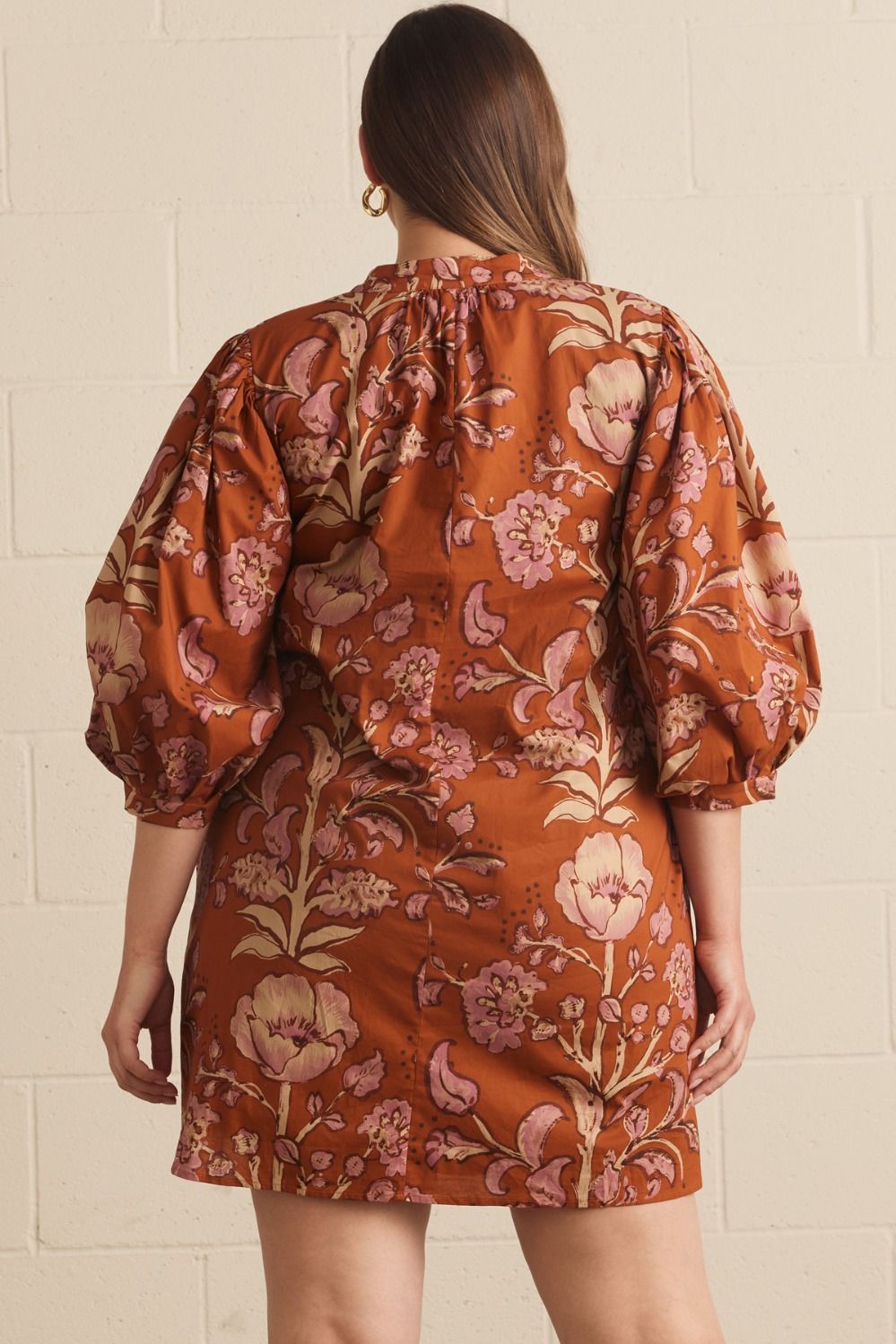 Vneck Knee Length Pattern Dress