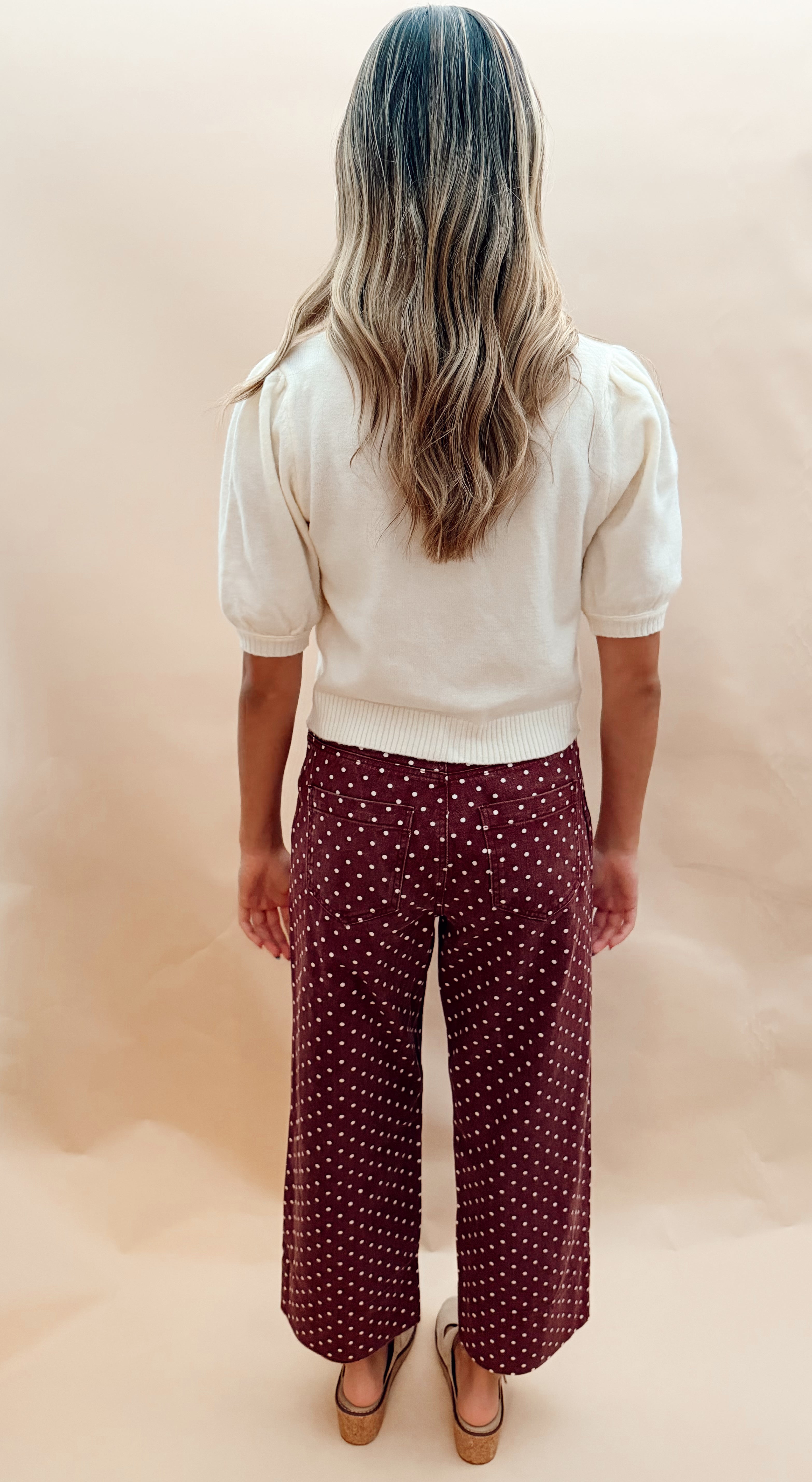 Wide Leg Polka Dot Pants