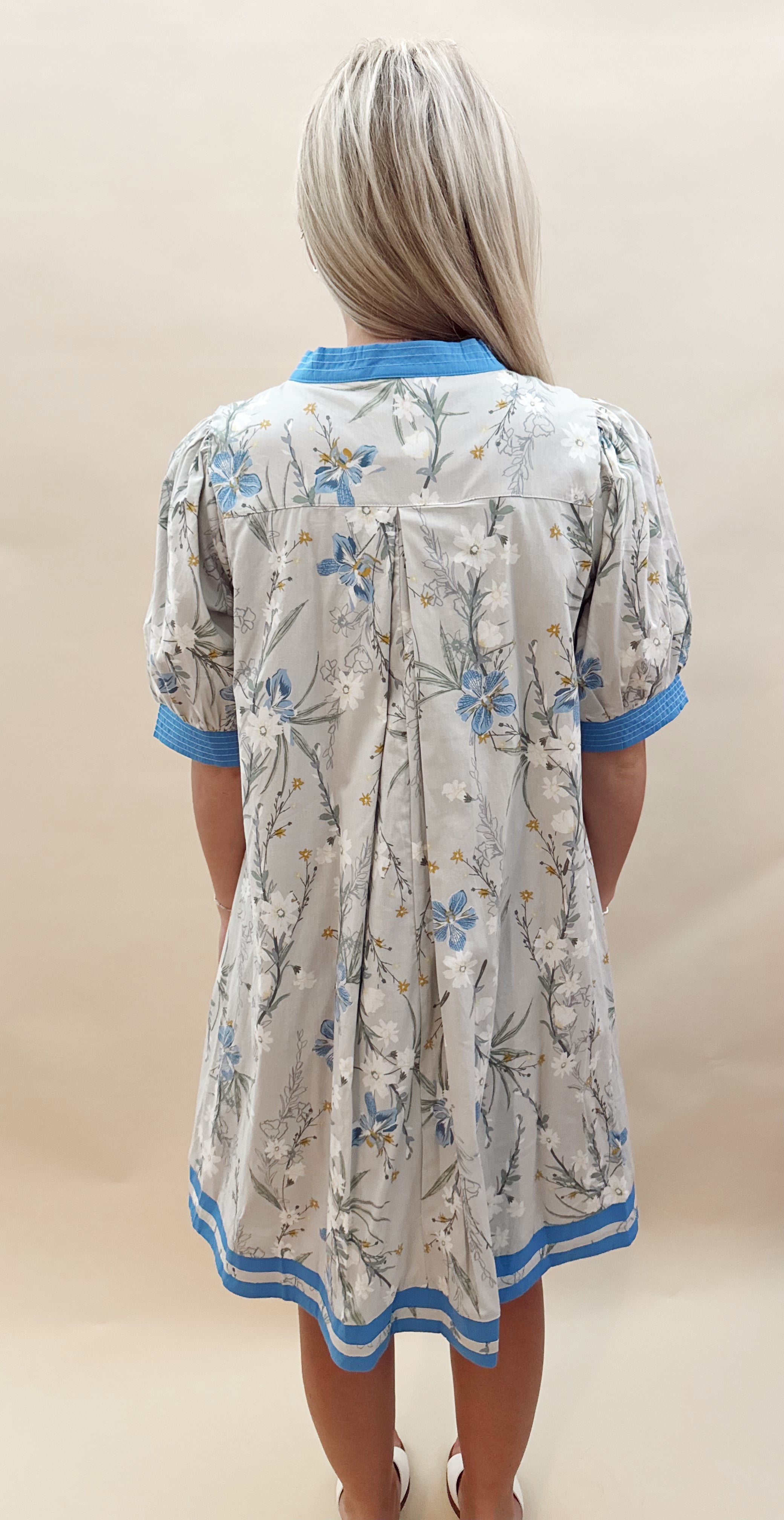 Grey floral dress