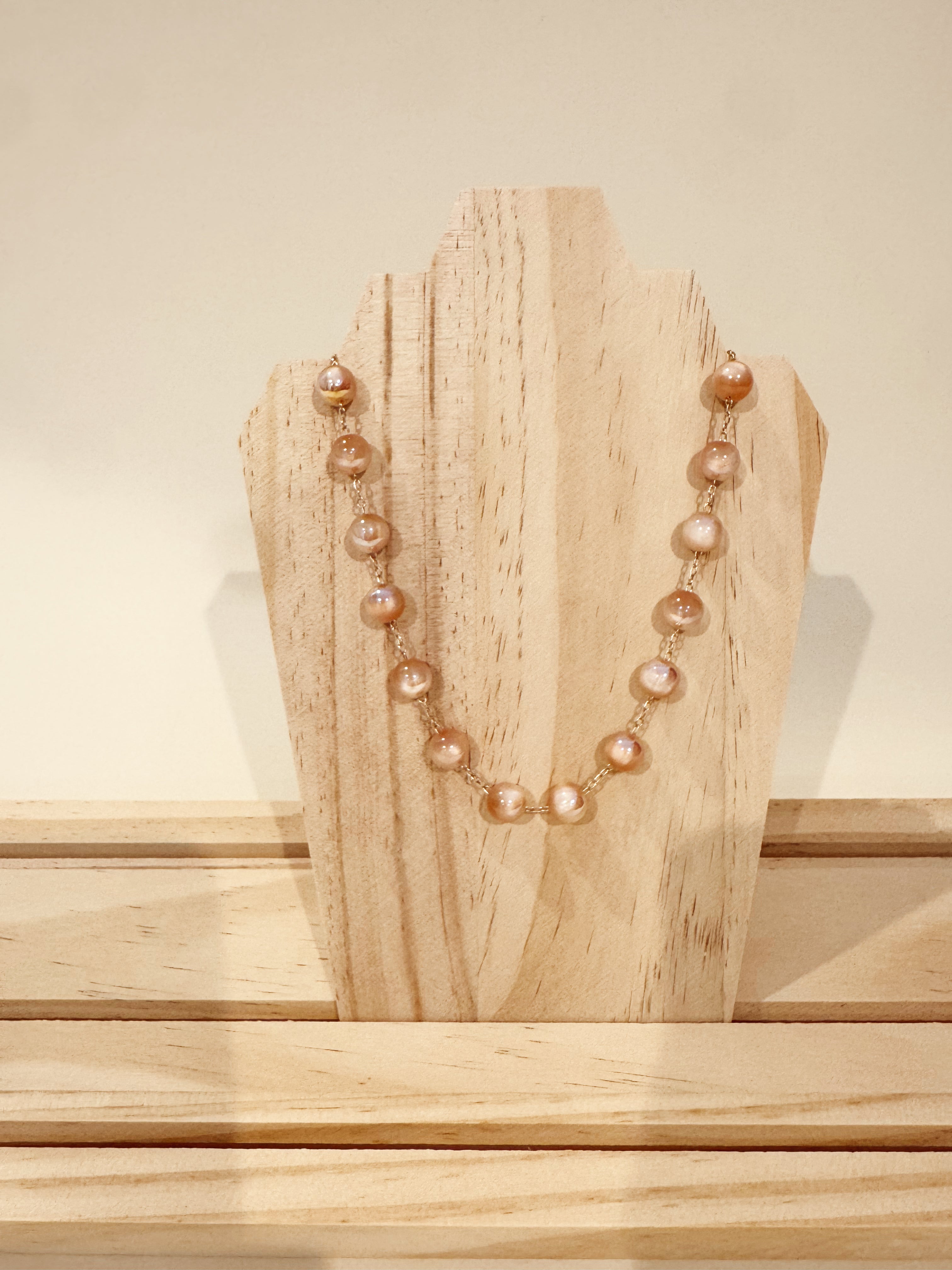 Glass bead necklace