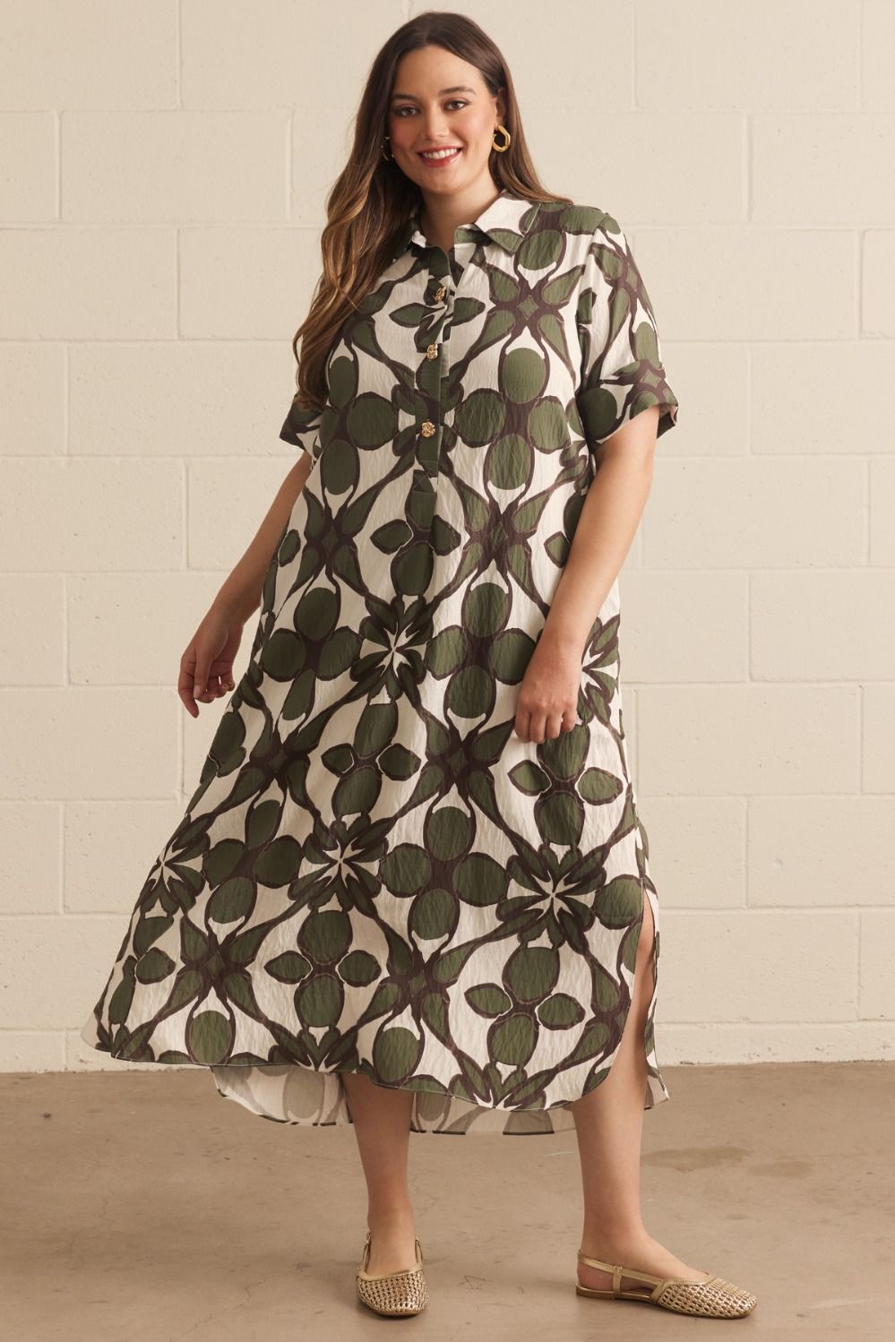 Short sleeve maxi dress
