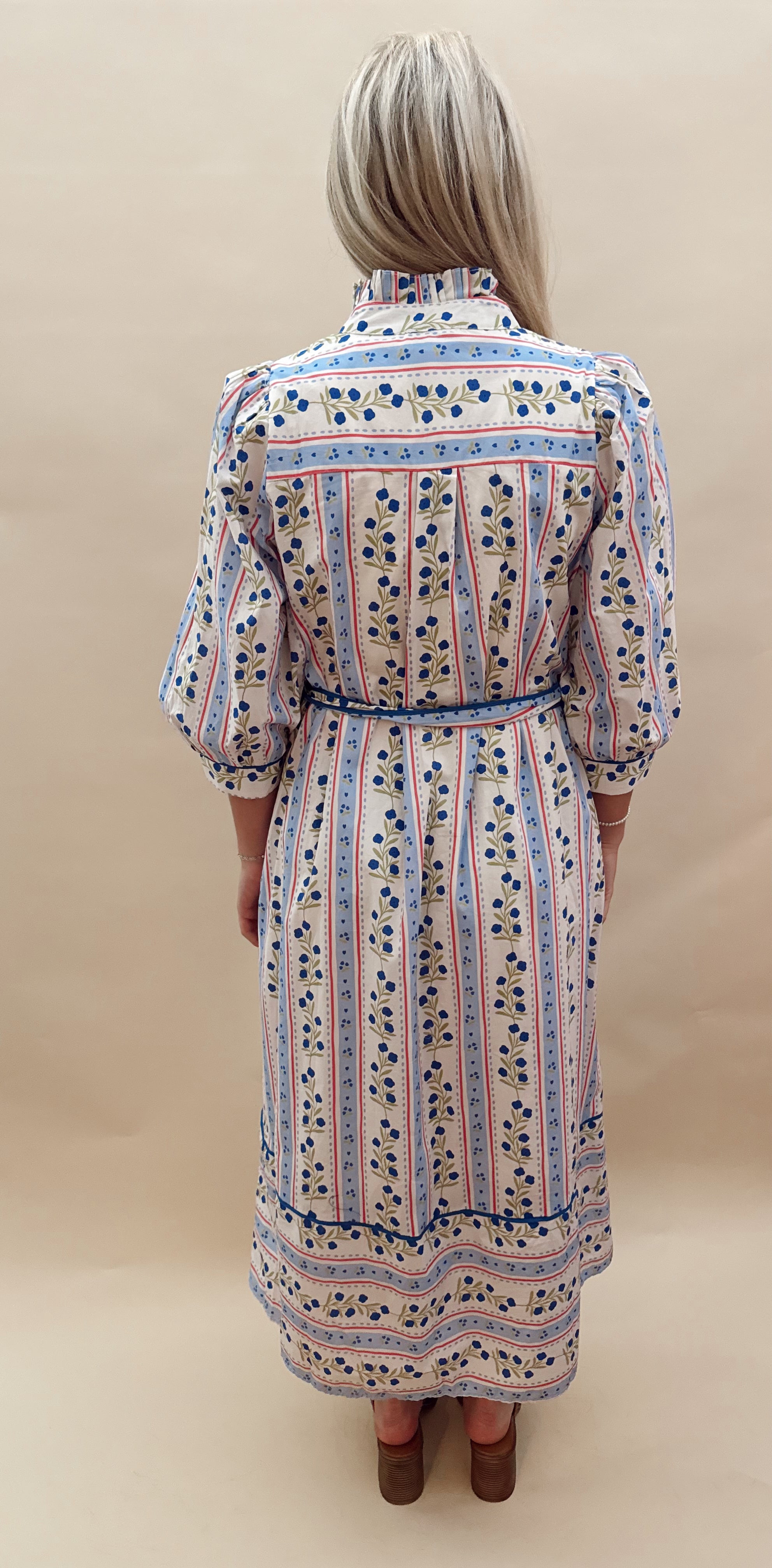 Waist tie maxi dress