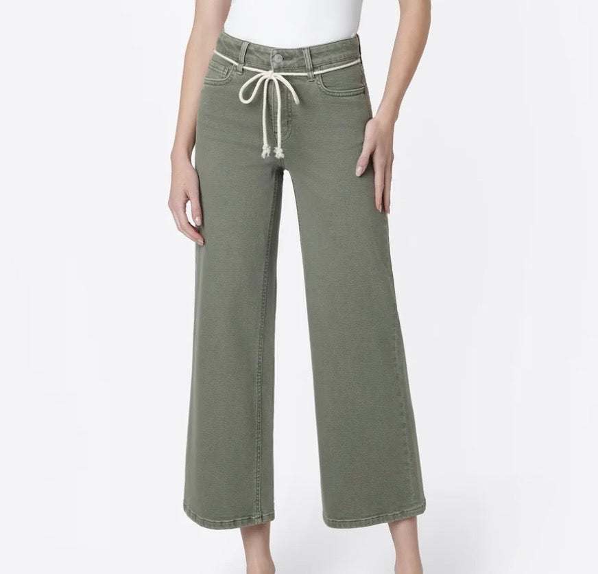 Vervet High rise crop with drawstring