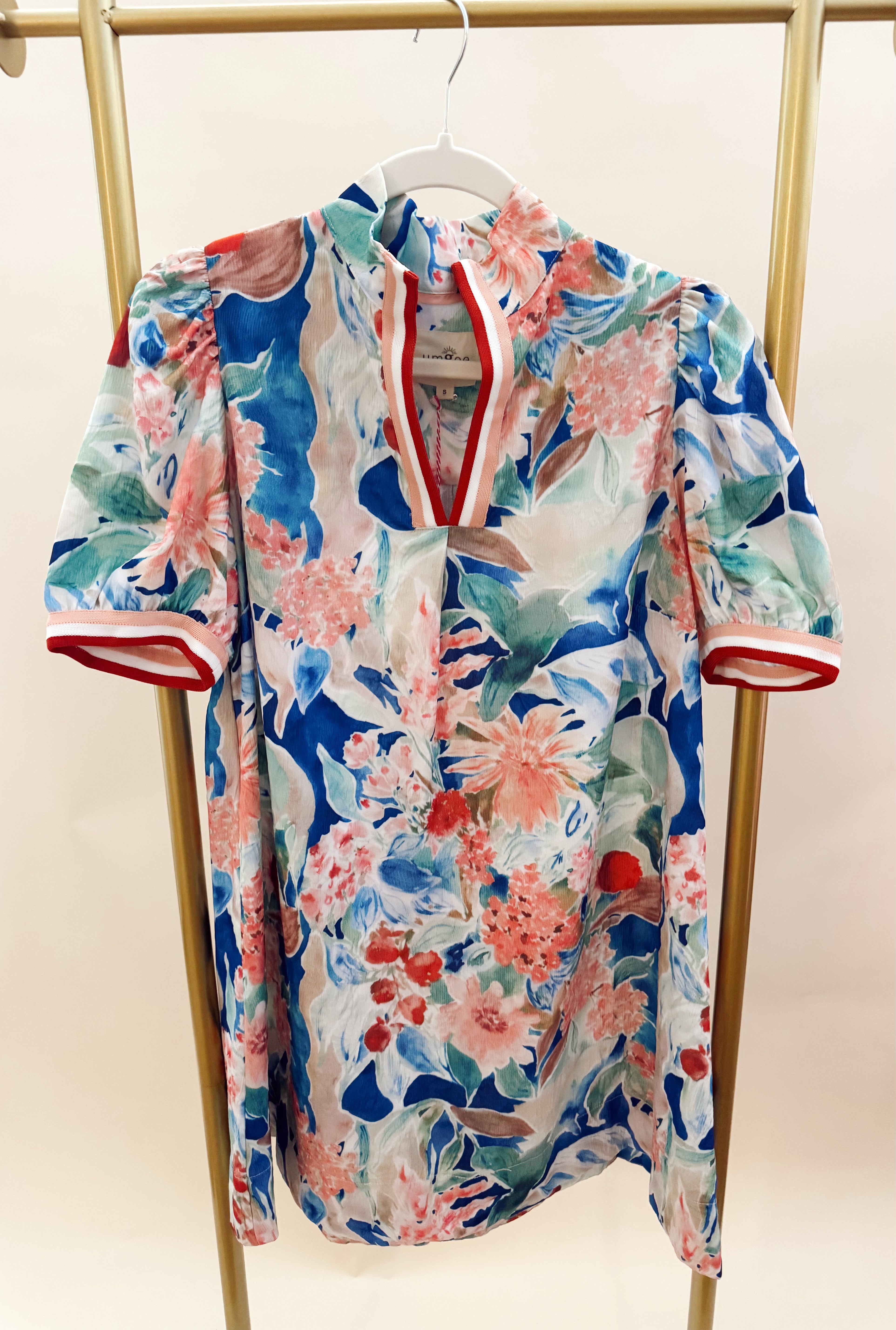 Floral Dress with Peach accents