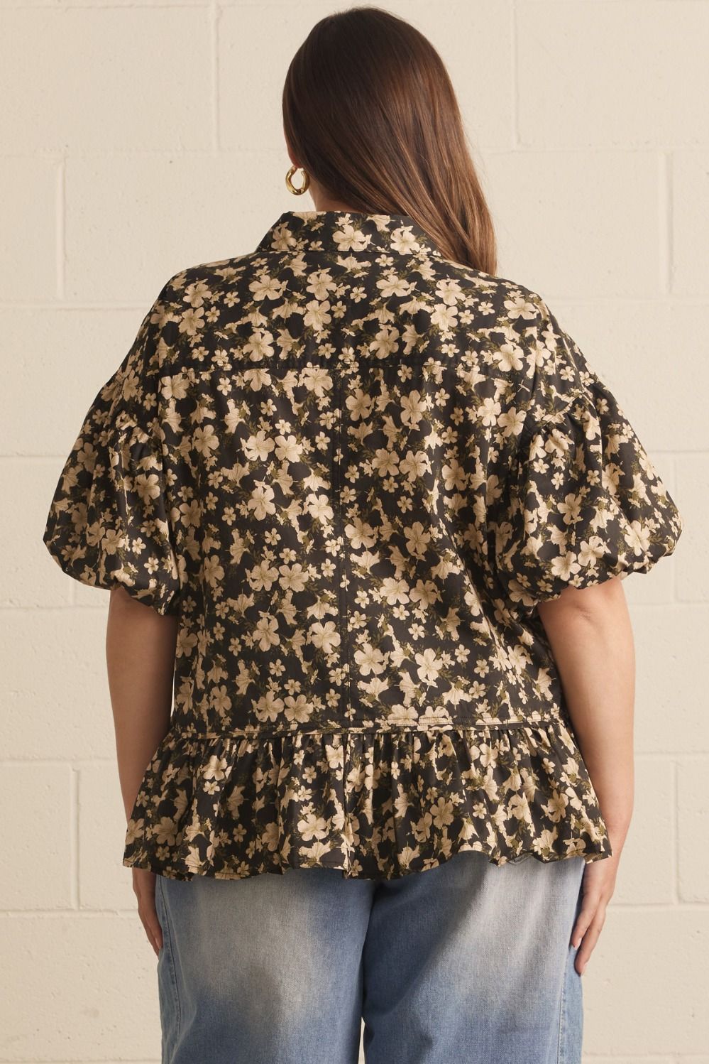 Floral Puff Sleeve Blouse