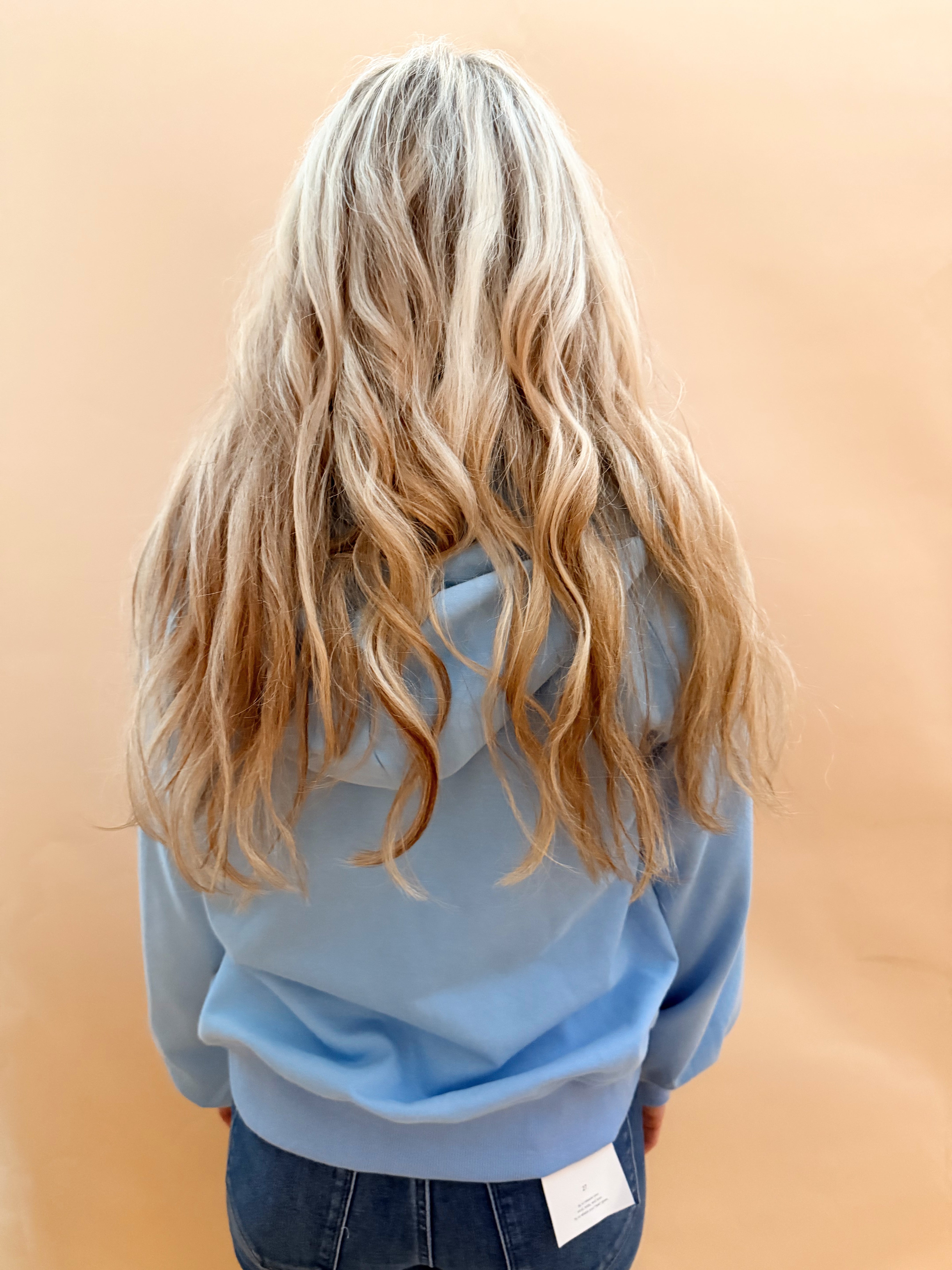 Long sleeve half snap button top
