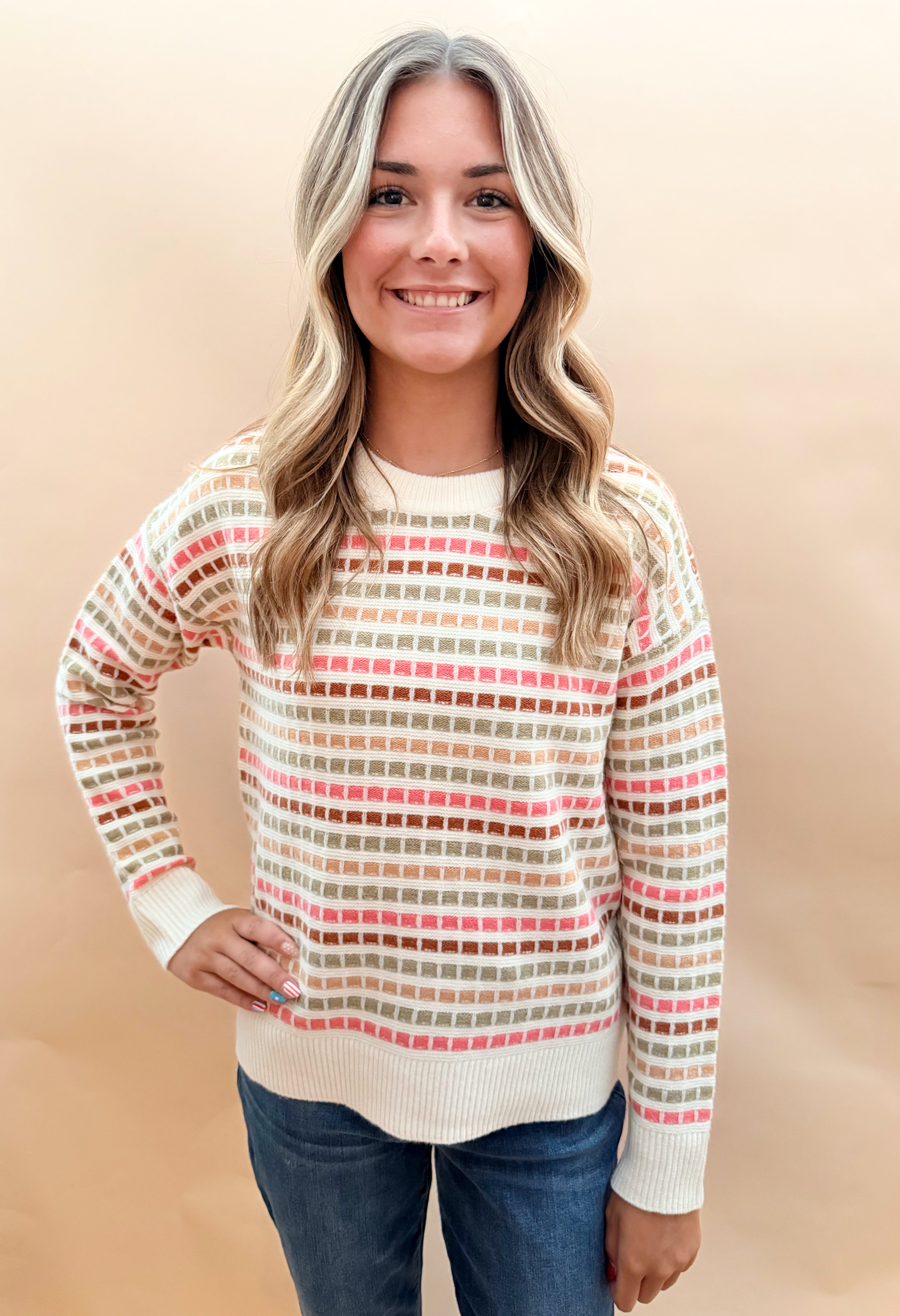 Multicolor stripe sweater