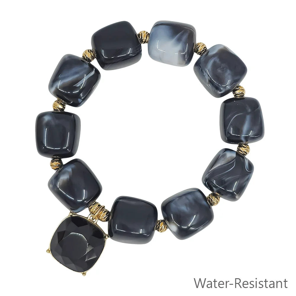 Square stone bracelet