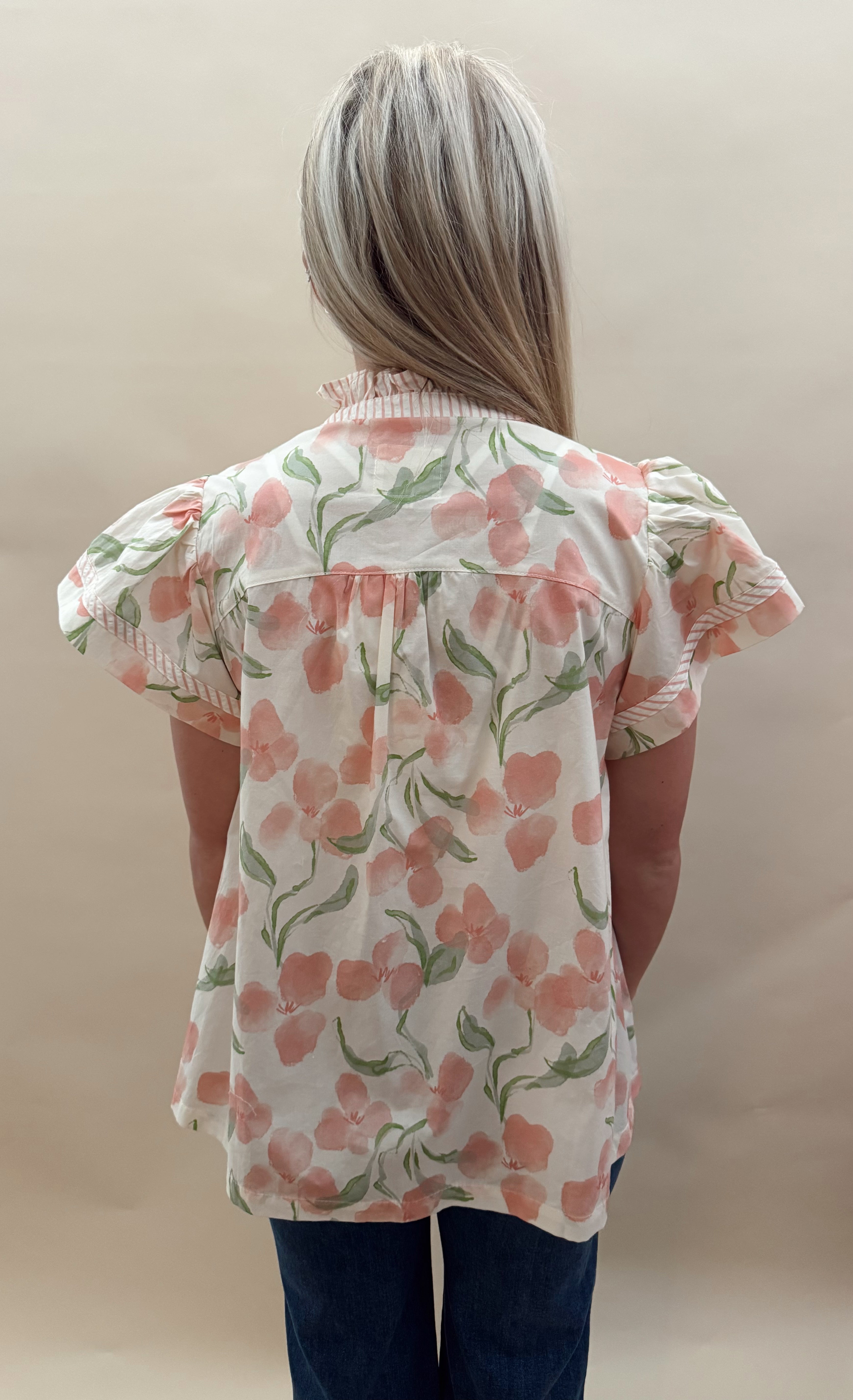 Button floral top